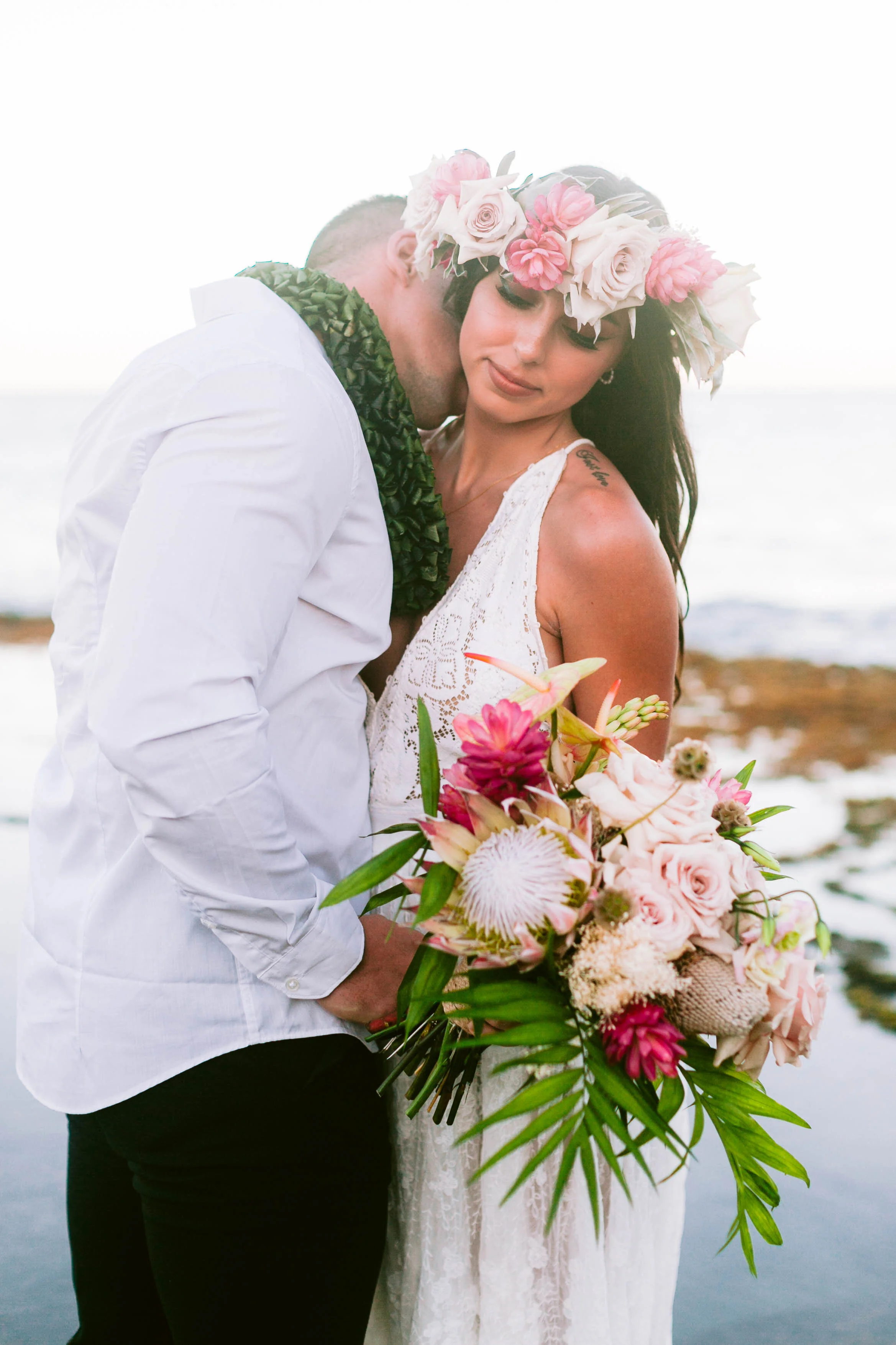 Oahu Hawaii Elopement Photographer - Intimate Beach Weddings - Boho