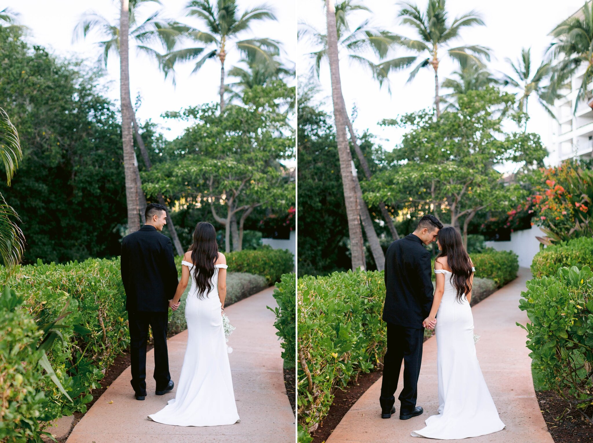Bride and Groom Luxury Four Seasons Oahu at Ko Olina Wedding Inspiration - Kapolei, Hawaii Photographer 