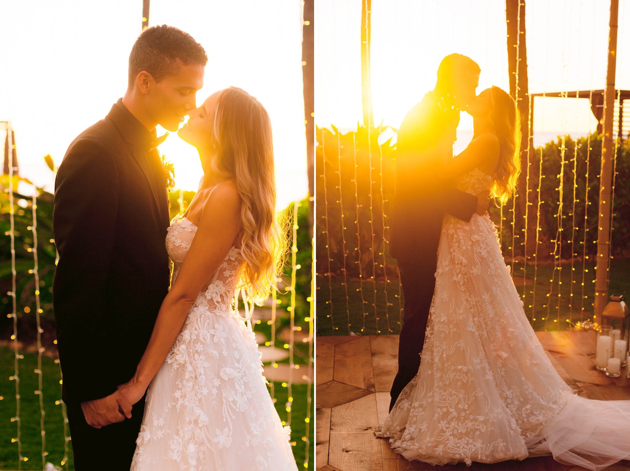  Bride and Groom dancing in the sunset - Four Seasons Oahu at Ko Olina Wedding Inspiration - Kapolei, Hawaii Photographer 
