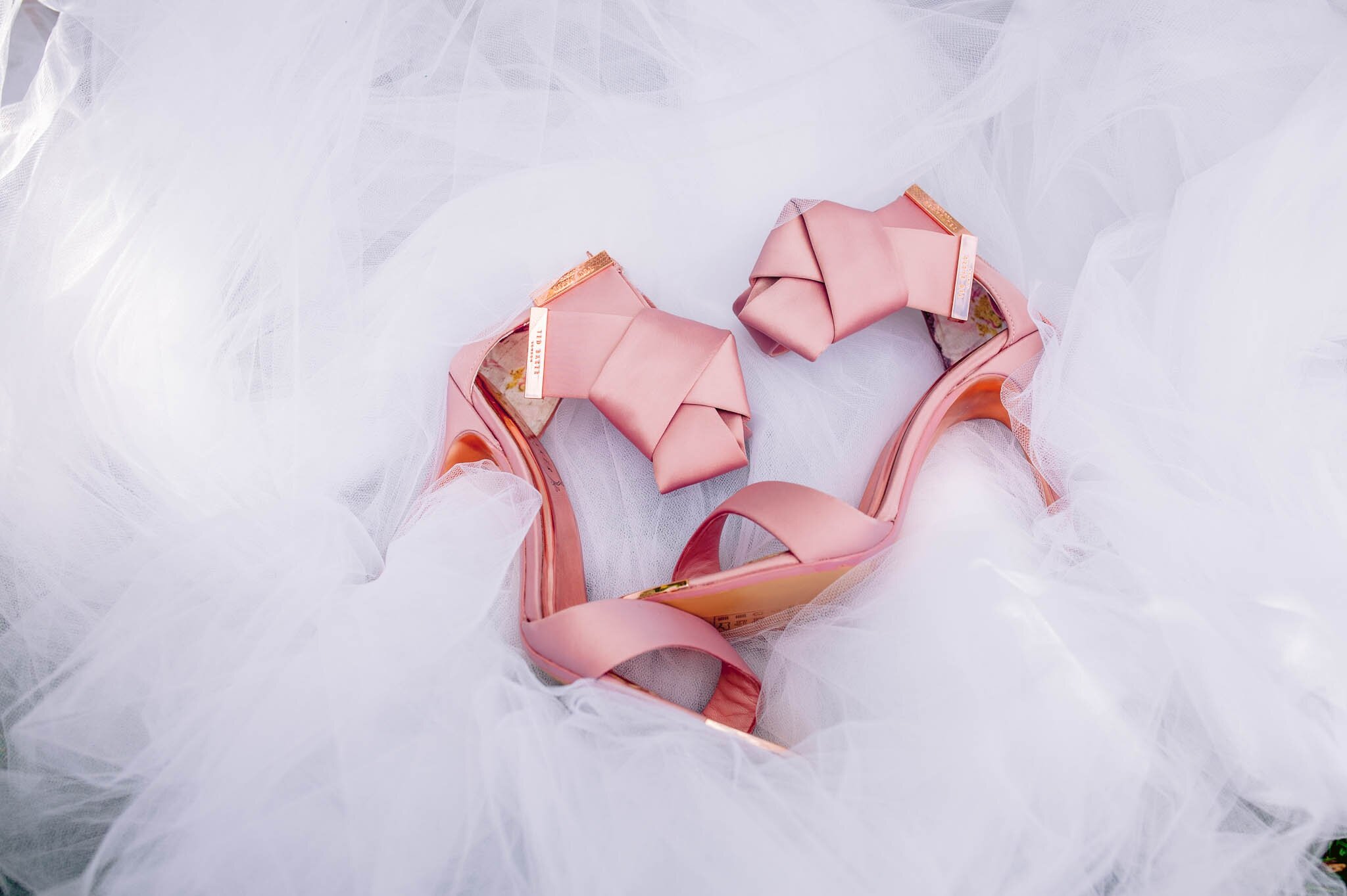Pink and Blush Wedding Shoes by Ted Baker with Tulle - Details -  Four Seasons Oahu at Ko Olina Wedding Inspiration - Kapolei, Hawaii Photographer 
