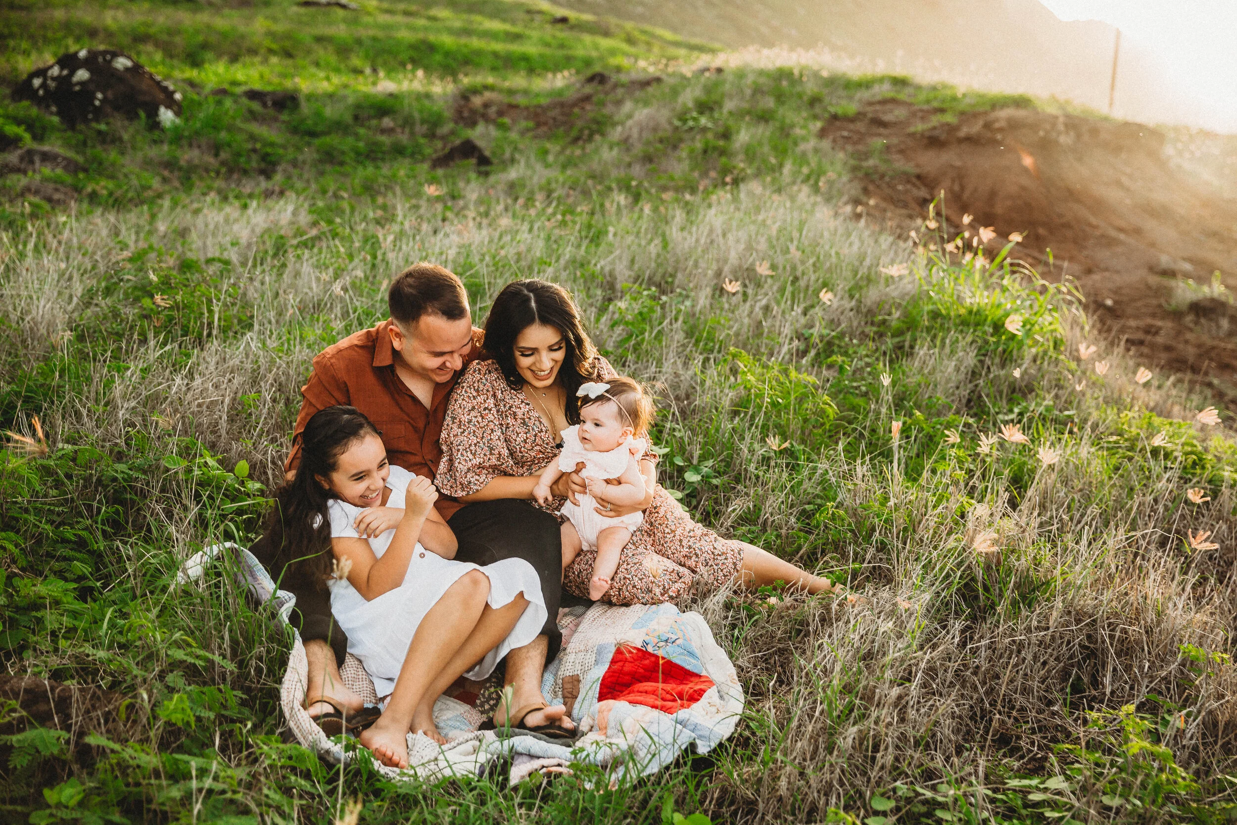 Boho Family Session at Kaena Point Trail - Oahu, Hawaii Photographer