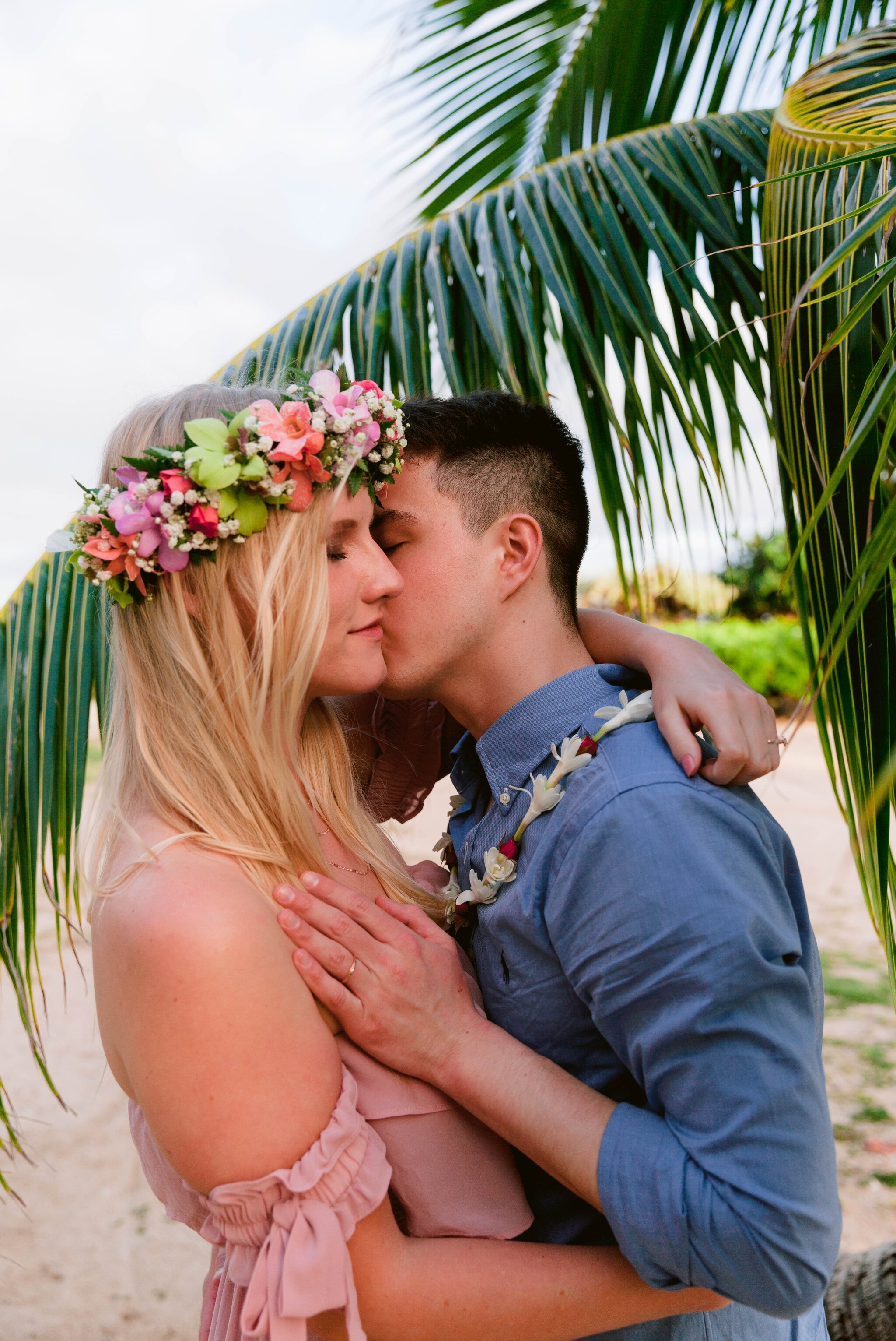Waialae Beach Sunset Engagement Photography Session - Oahu Hawaii Couples Photographer