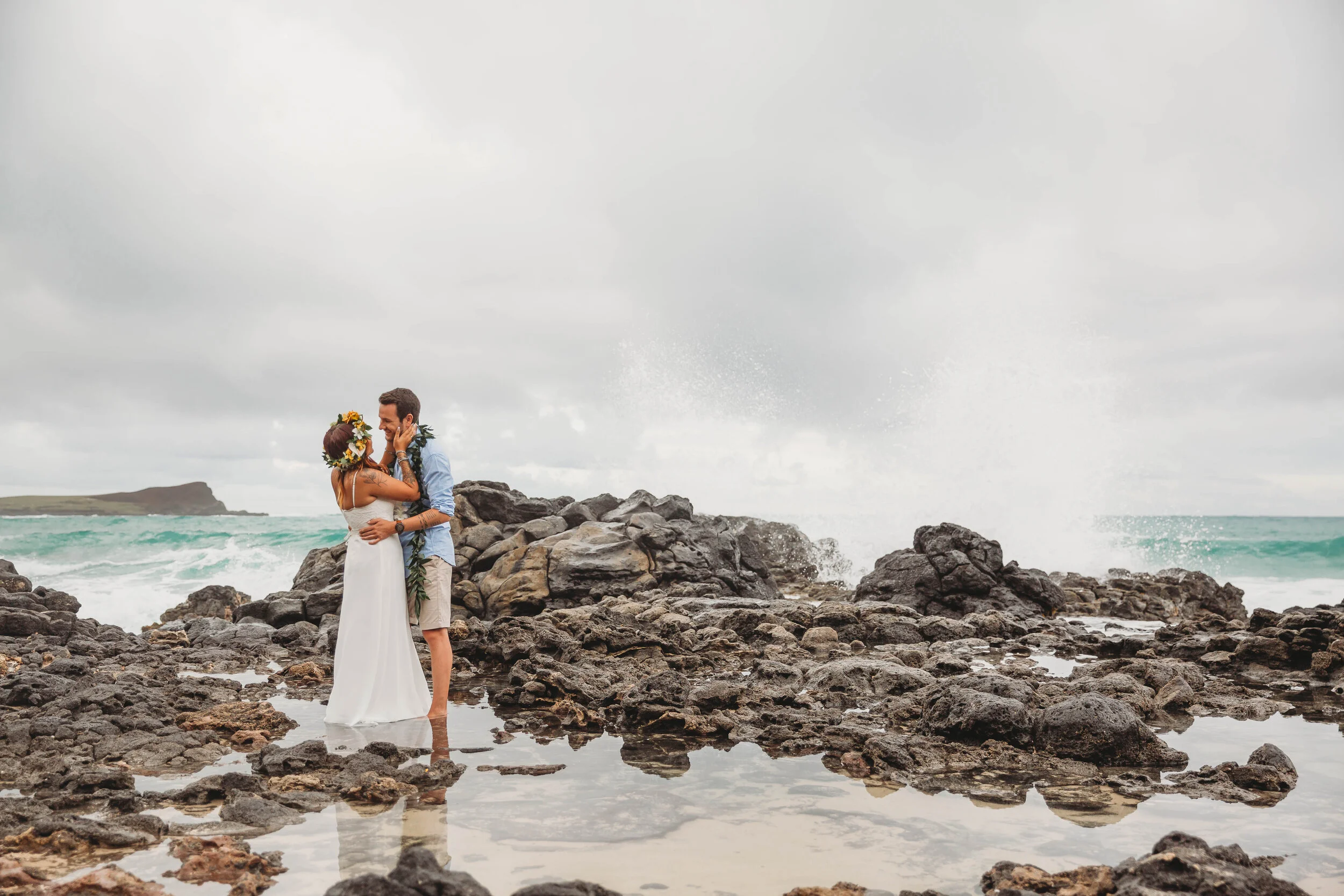 Tanja + Robin - Elopement at Makapu'u Beach, Oahu - Hawaii Engagement Photographer