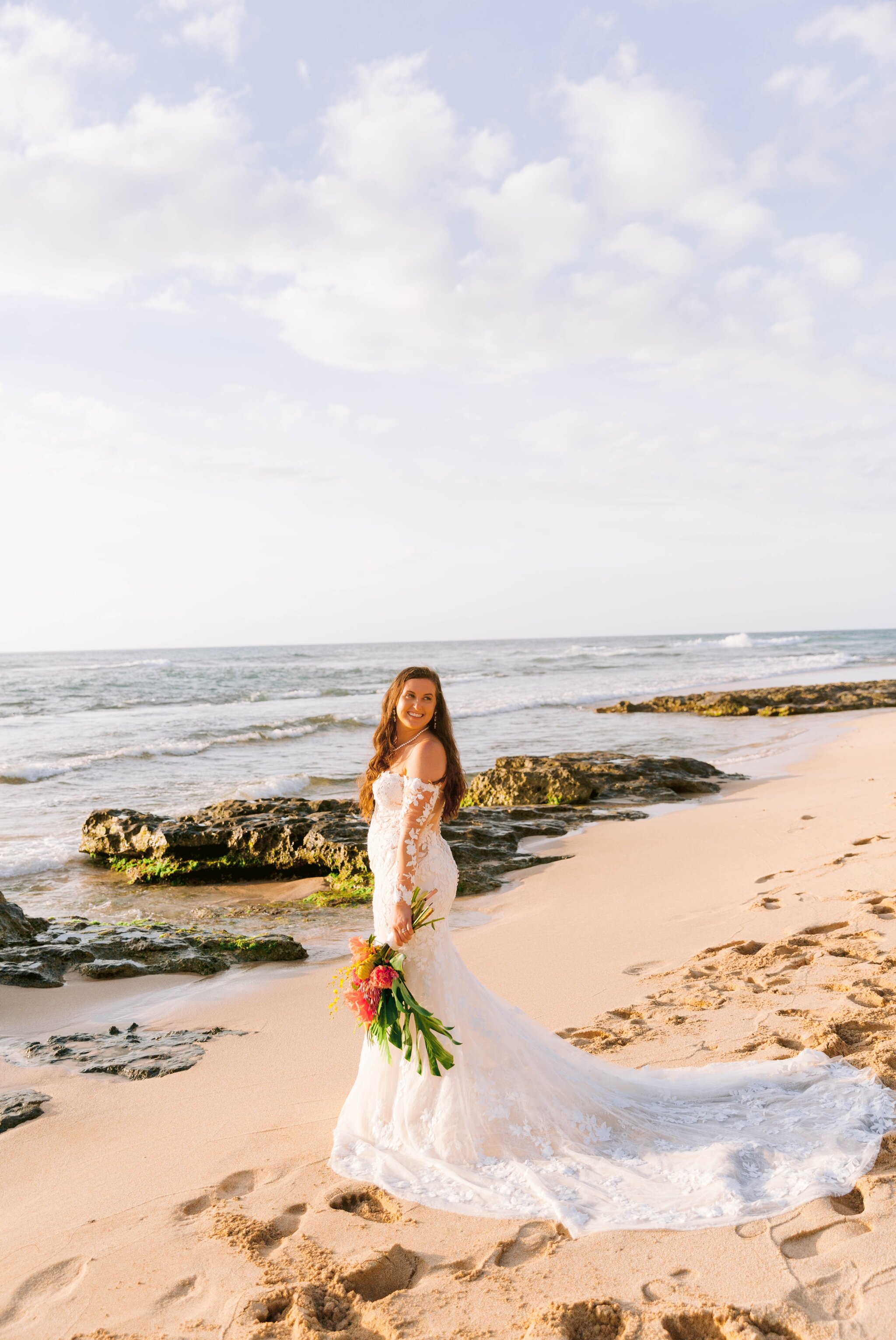Sunset Elopement at Papa‘iloa Beach, Haleiwa - North Shore Oahu Wedding Photographer