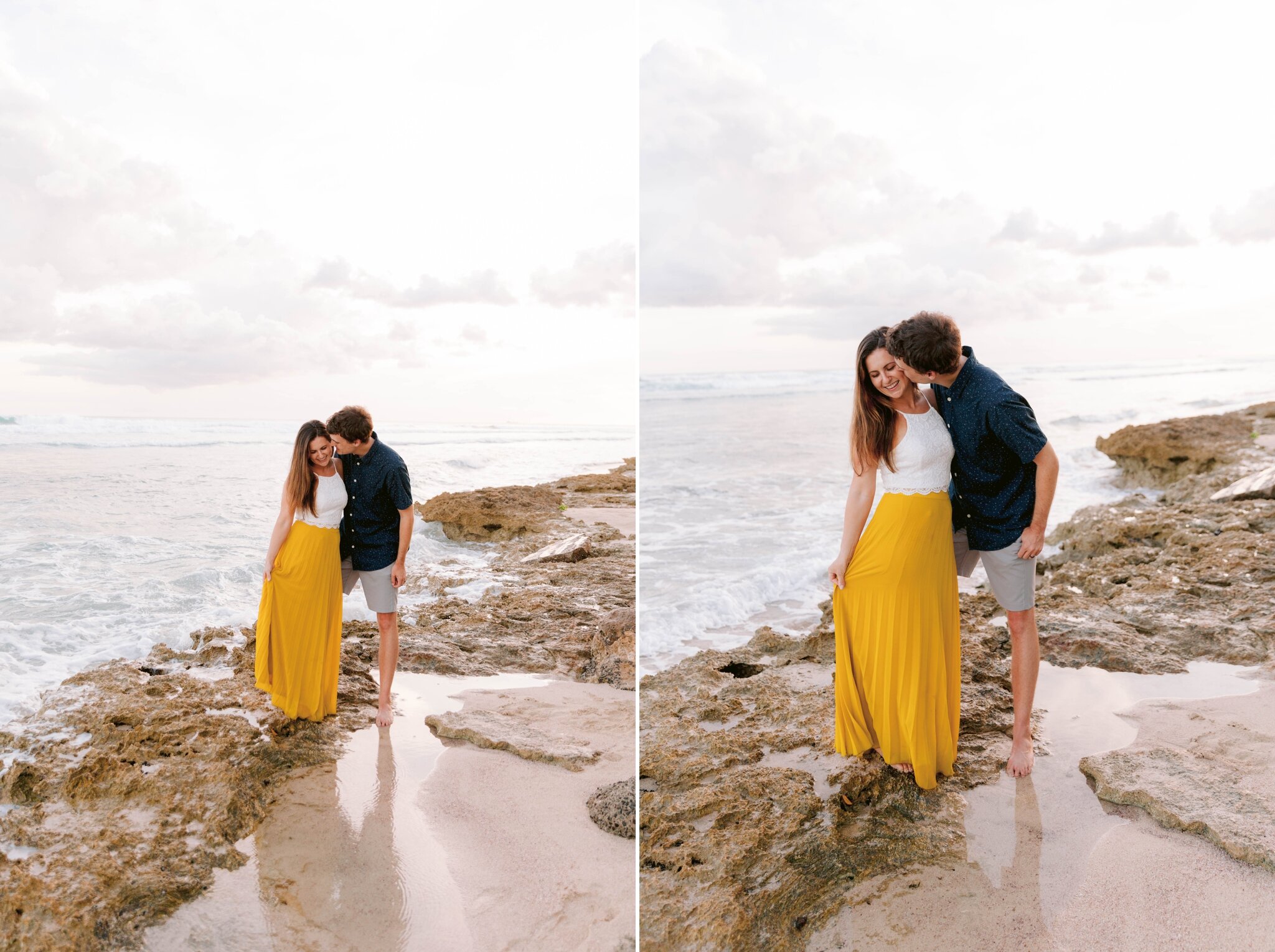 Sunset Engagement Session at Barbers Point Beach Park - Oahu Couples Photographer