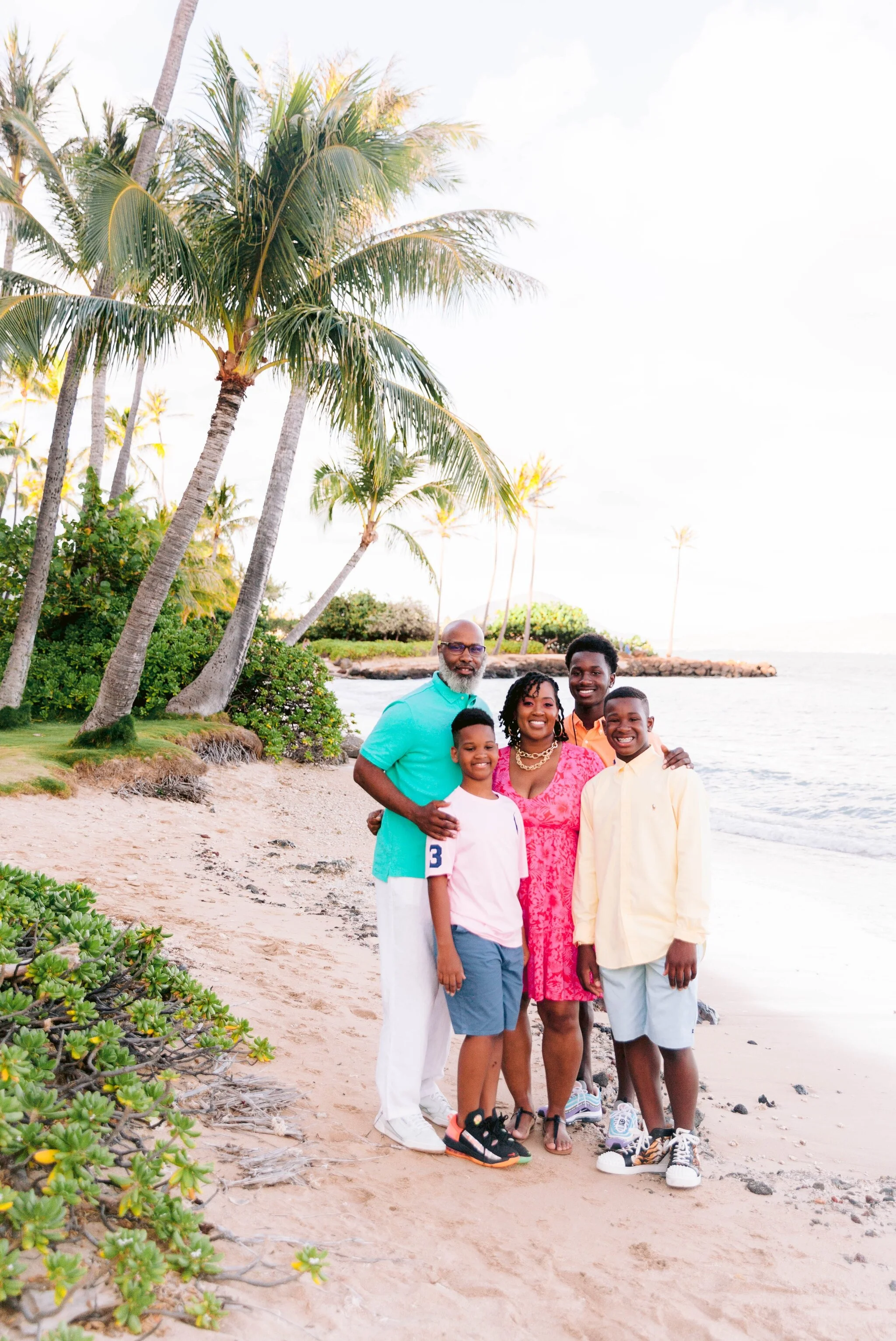 Family Photography at Waialae Beach Park at Kahala Resort - Honolulu, Oahu Photographer