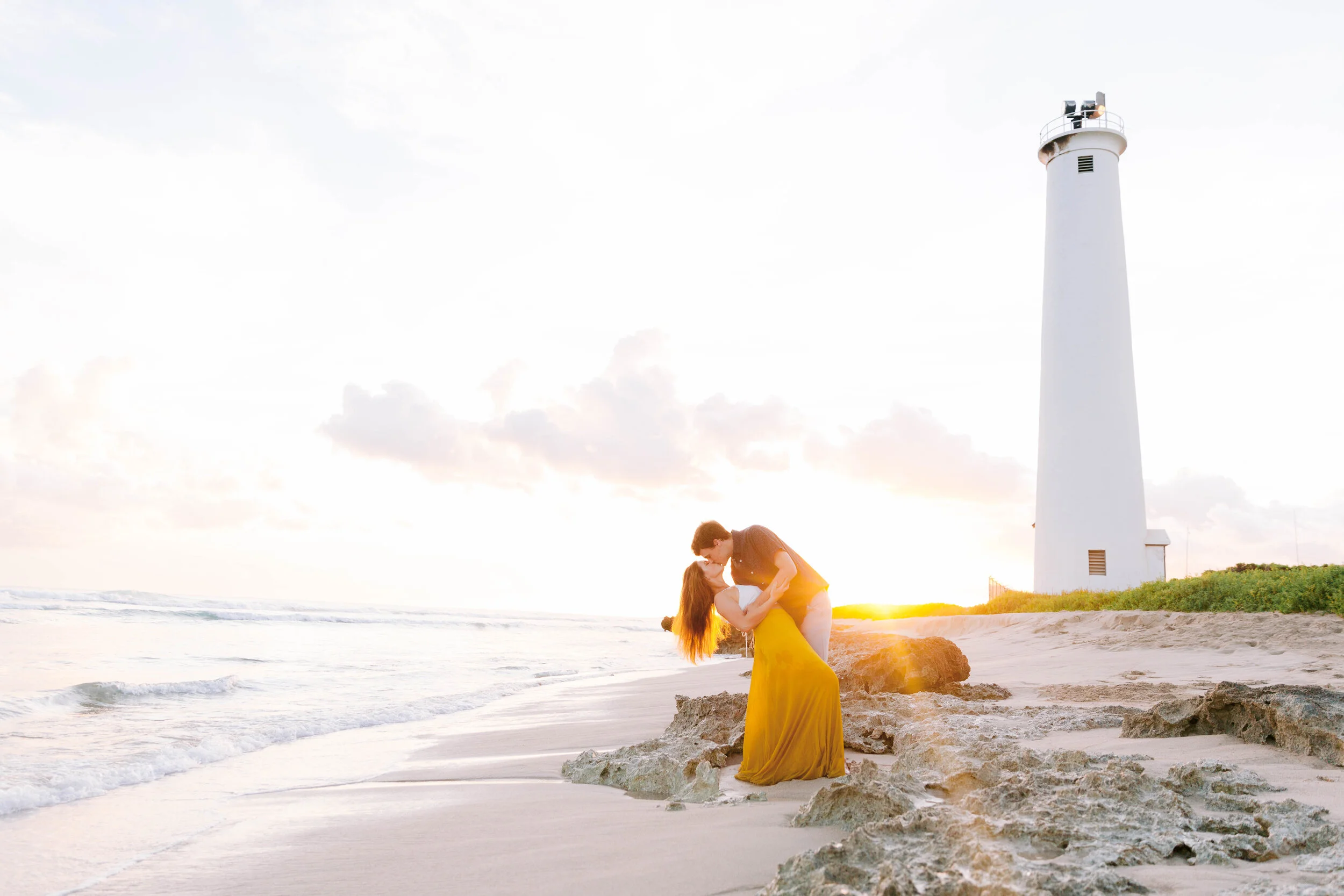 Sunset Engagement Session at Barbers Point Beach Park - Oahu Couples Photographer