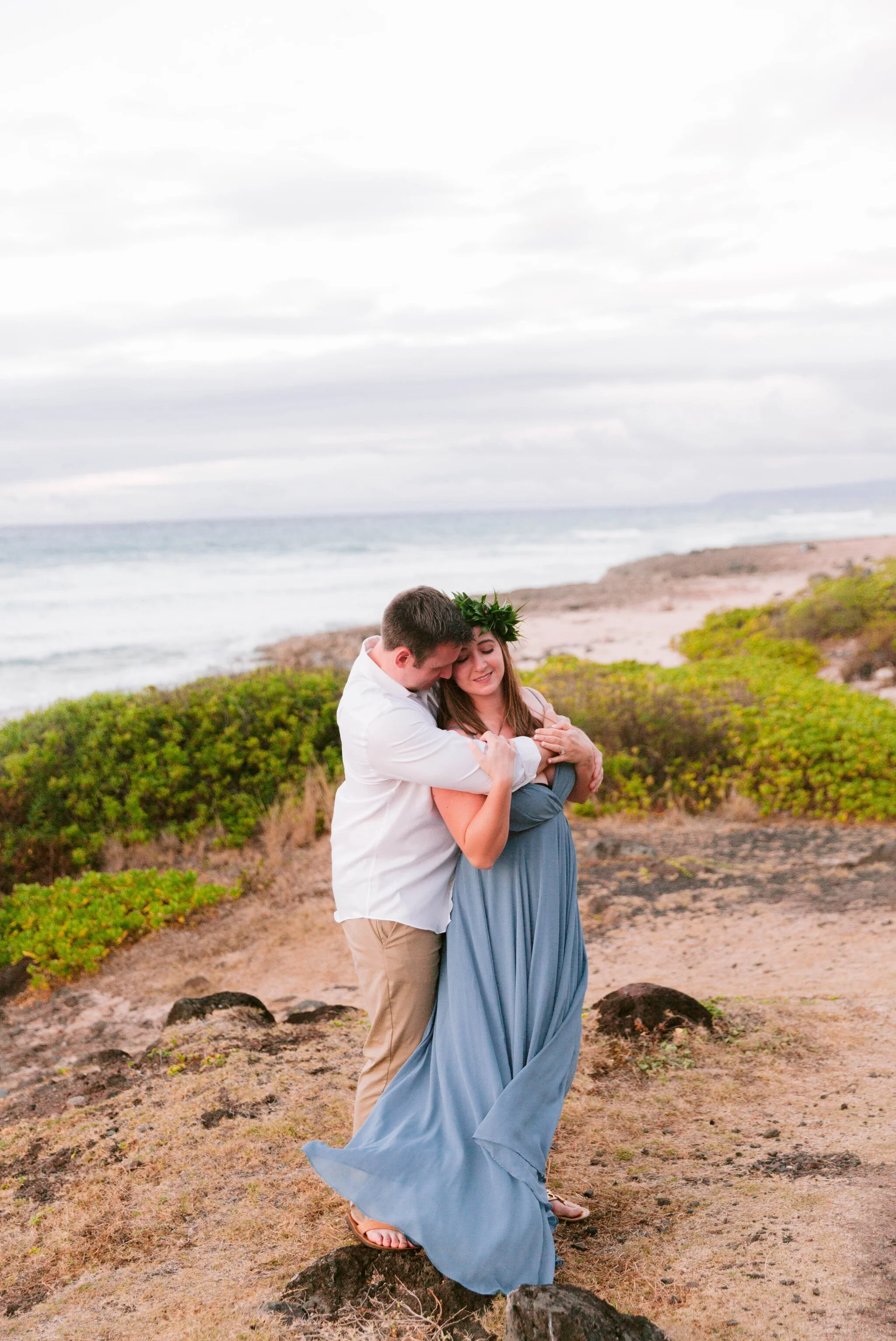 Fine Art Photography Couples Session at Kaena Point Trail - Oahu Engagement Photographer