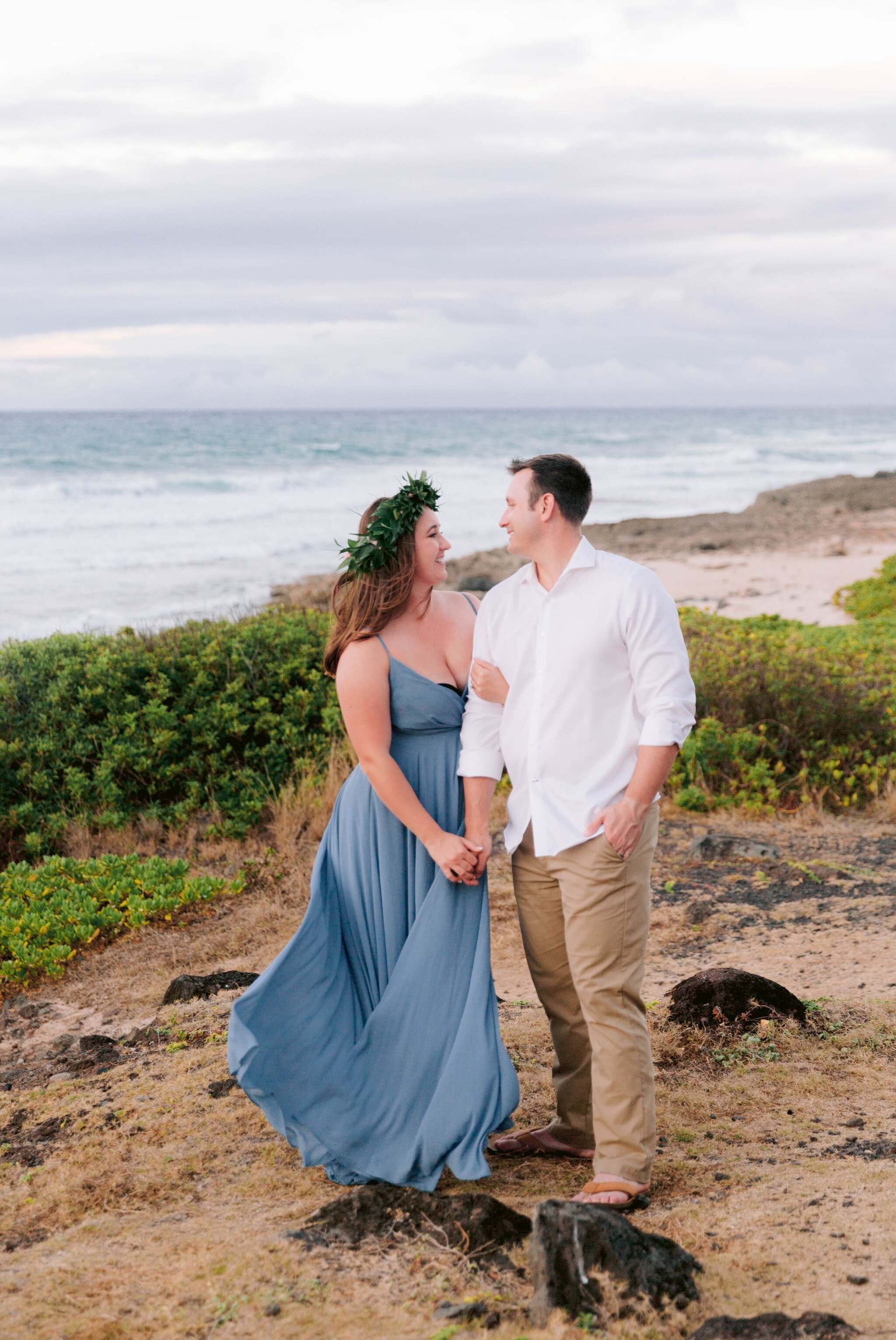 Fine Art Photography Couples Session at Kaena Point Trail - Oahu Engagement Photographer