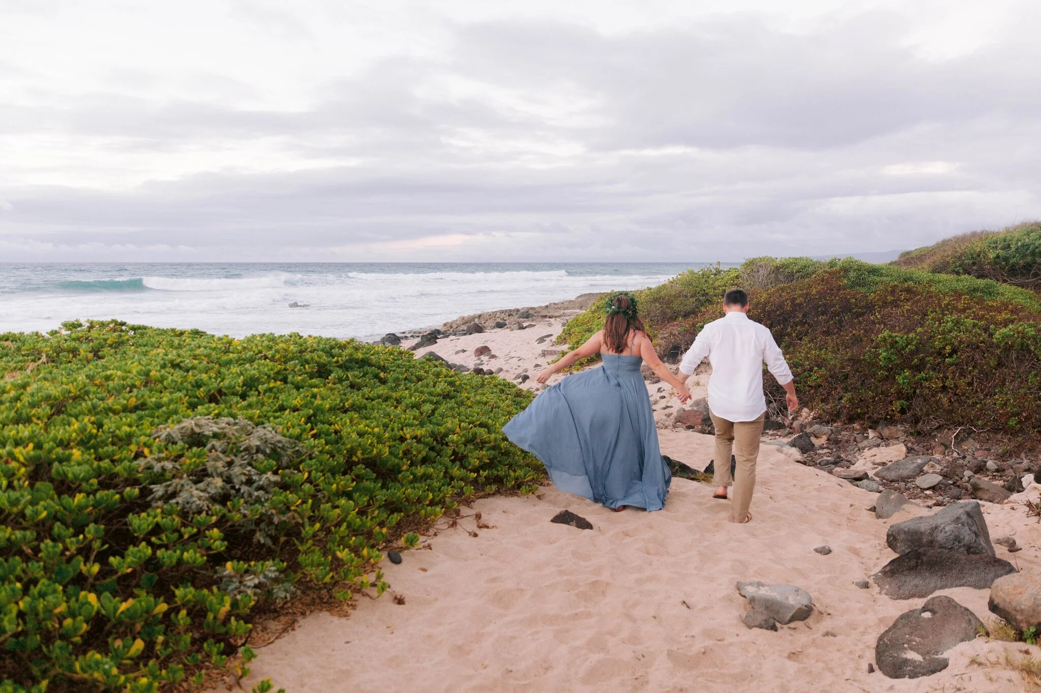 Fine Art Photography Couples Session at Kaena Point Trail - Oahu Engagement Photographer