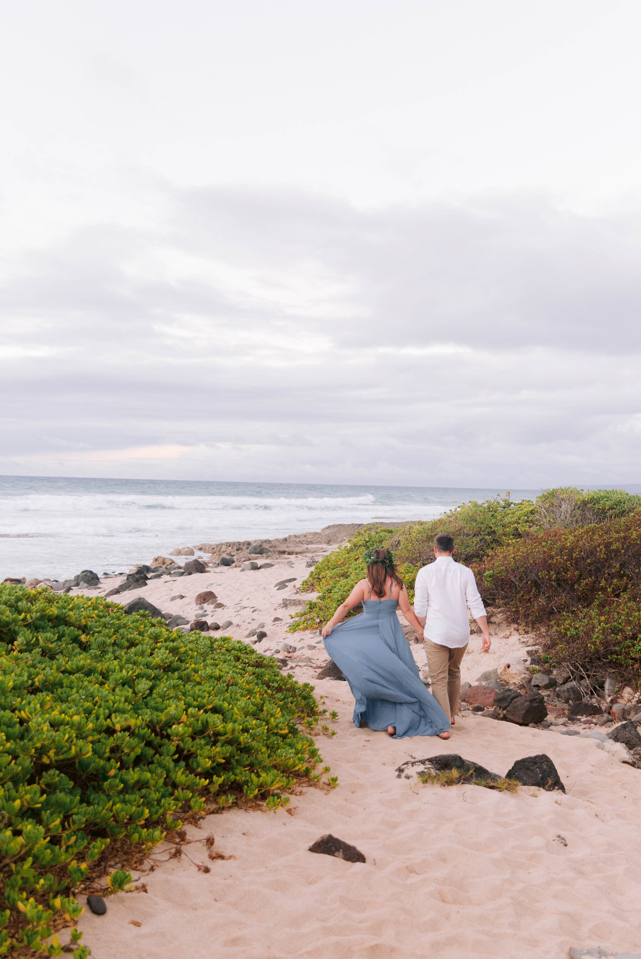 Fine Art Photography Couples Session at Kaena Point Trail - Oahu Engagement Photographer