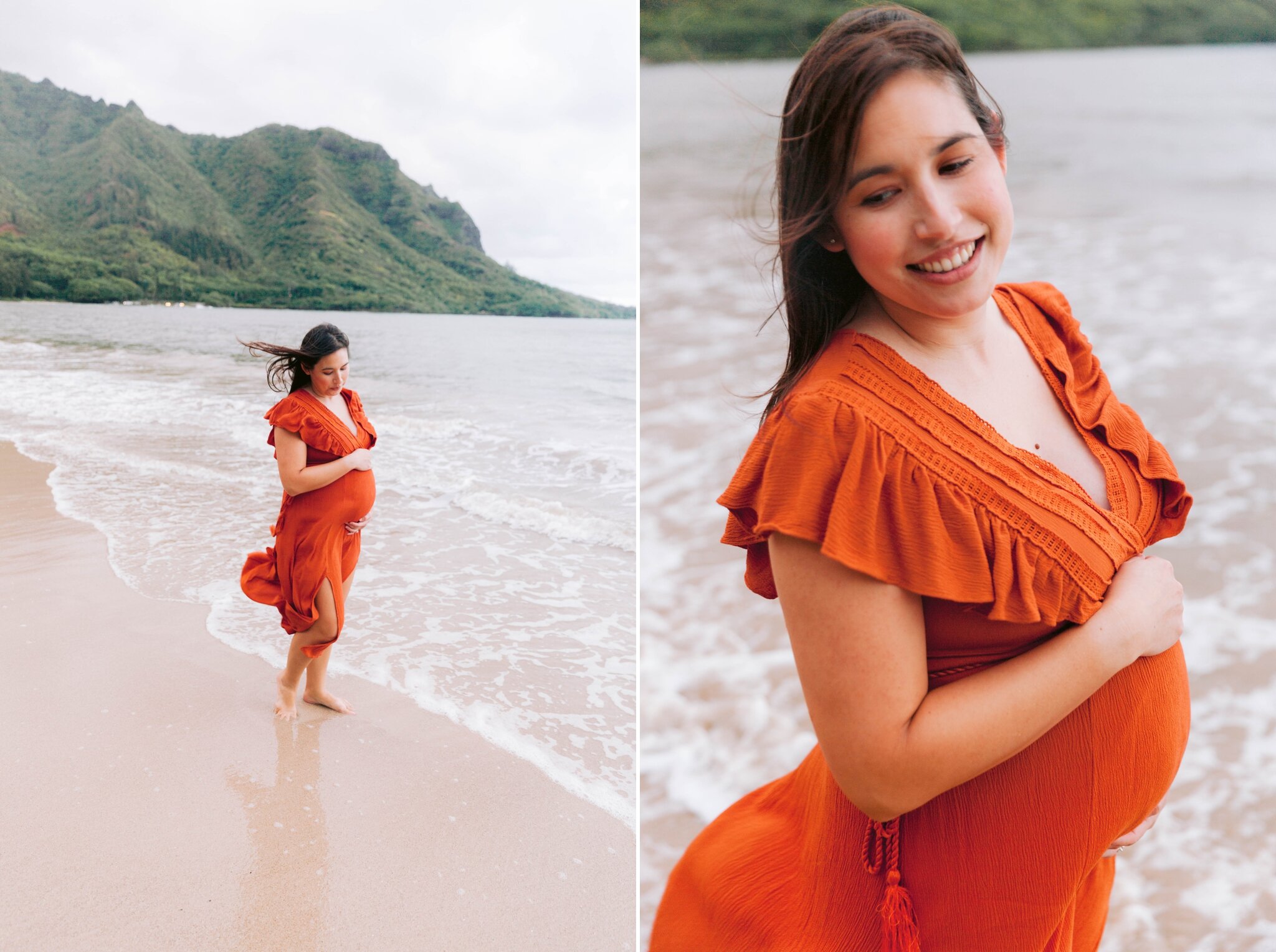 Maternity Photography Session at Kahana Bay - Oahu Family Photographer