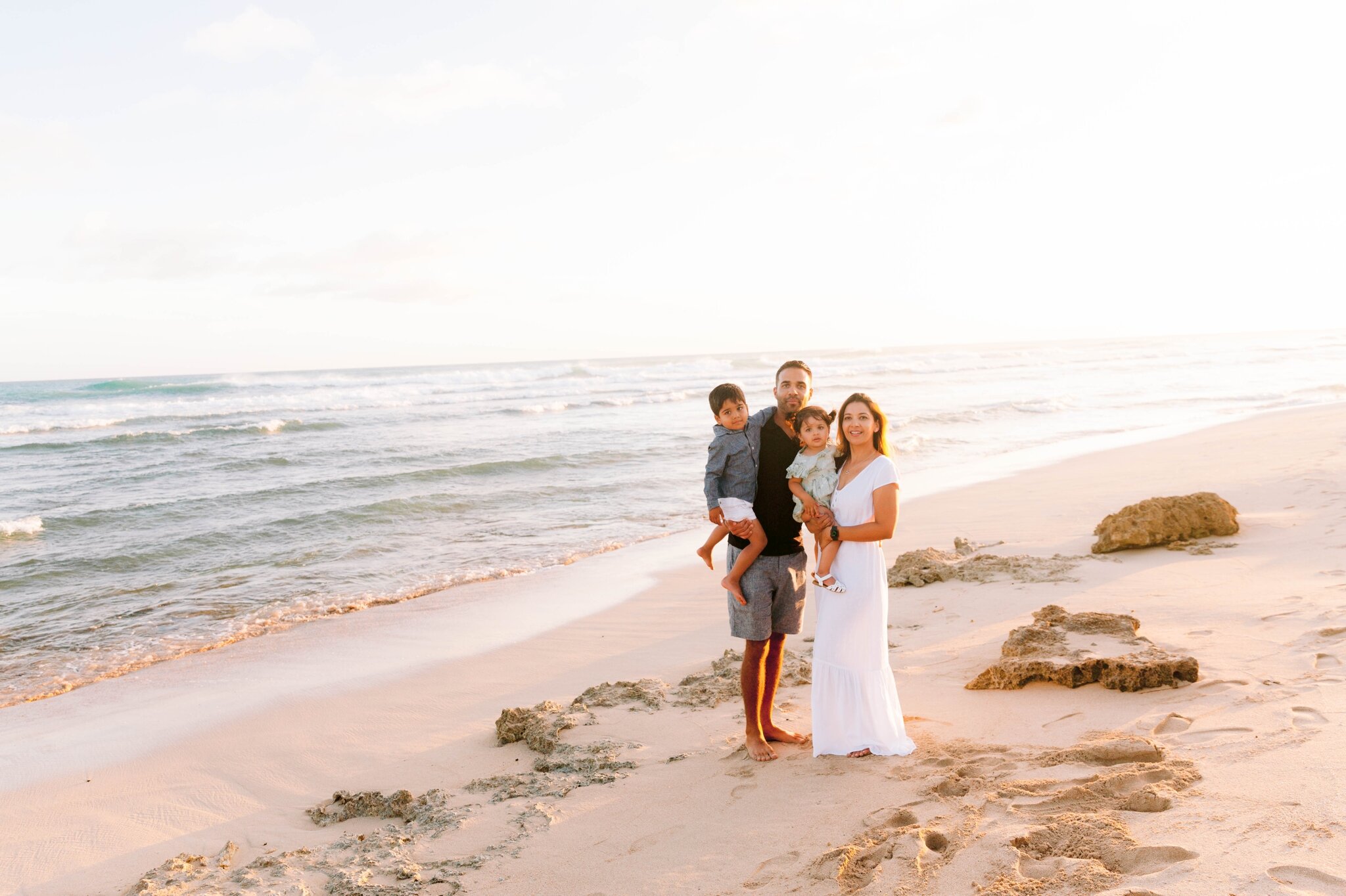 Sunset Extended Family Photography Session -  Barbers Point Beach Park - Oahu Photographer