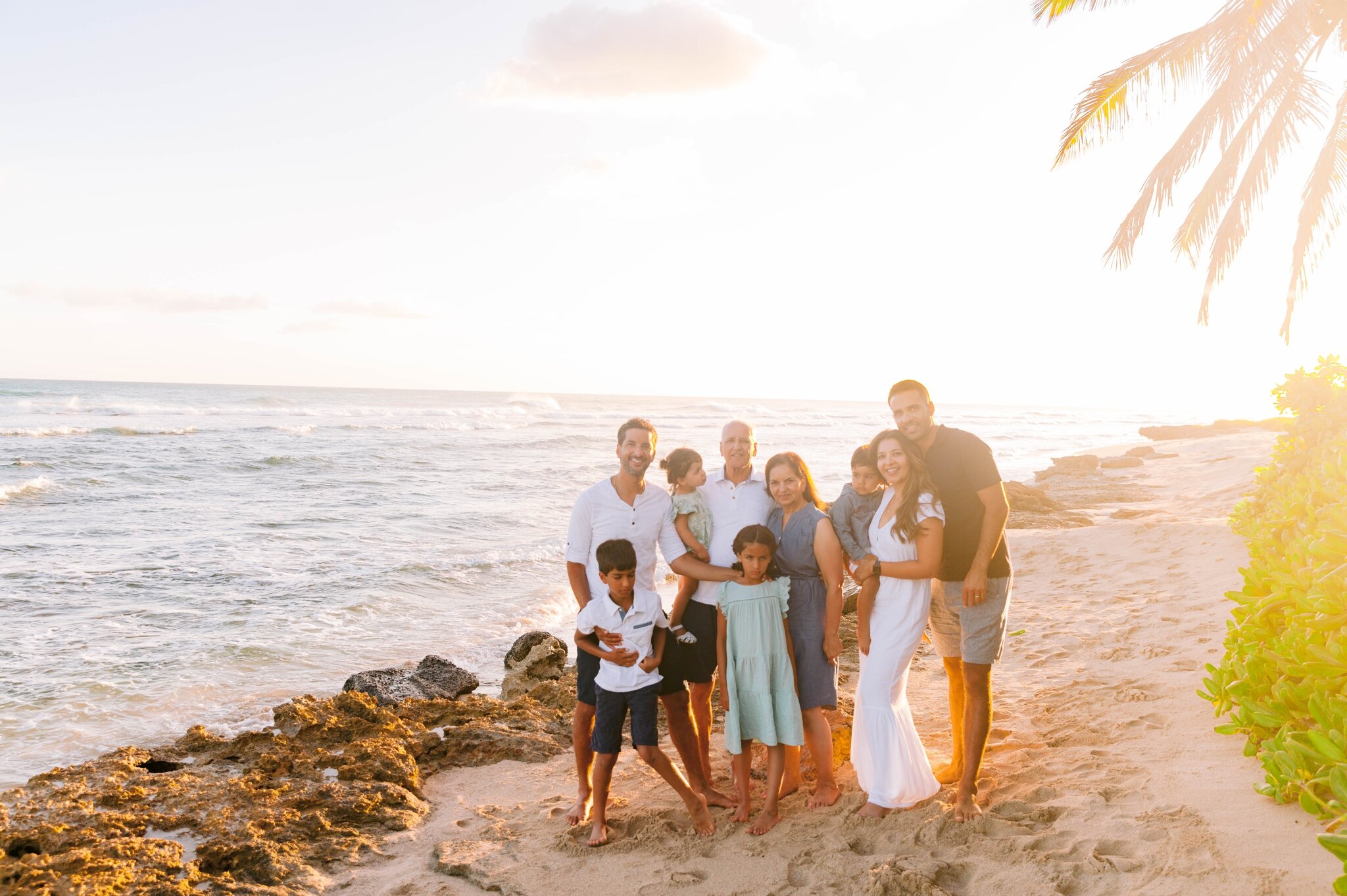Sunset Extended Family Photography Session -  Barbers Point Beach Park - Oahu Photographer