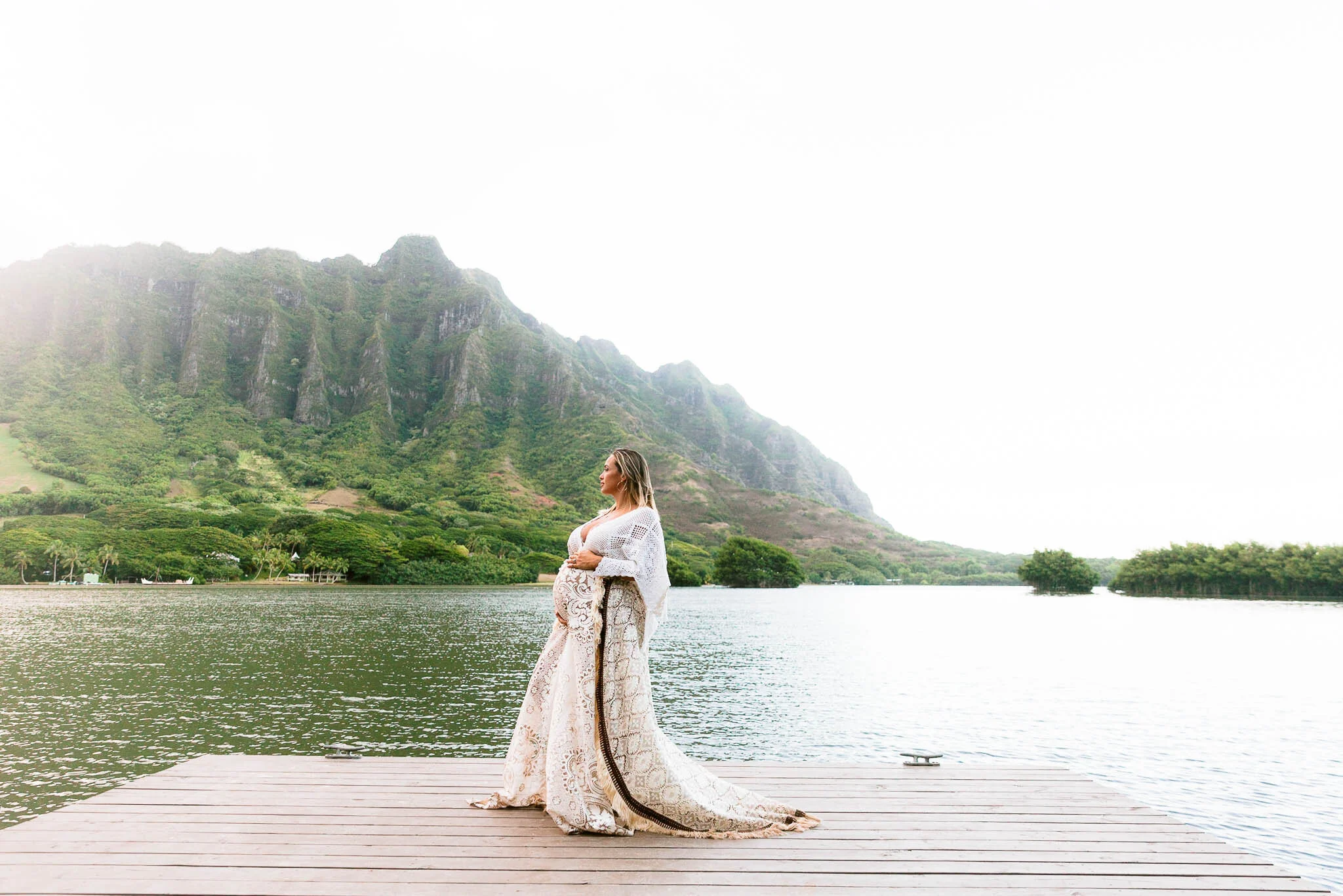 Olivia + Franky - Kualoa Beach Park Maternity Session - Oahu Family Photographer