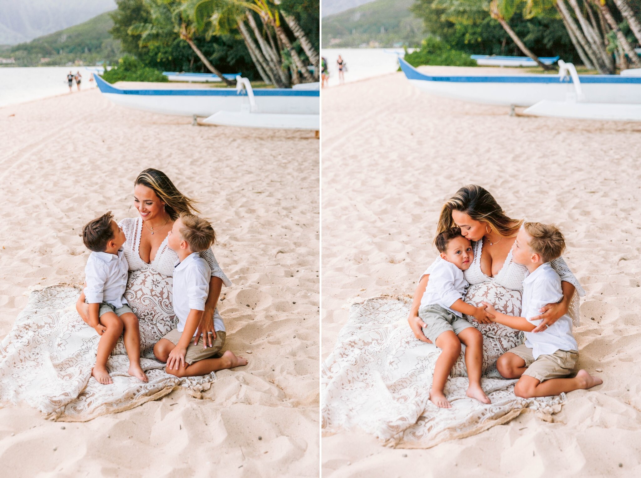 Oahu Family Photography - Kualoa Beach Park Maternity Photography