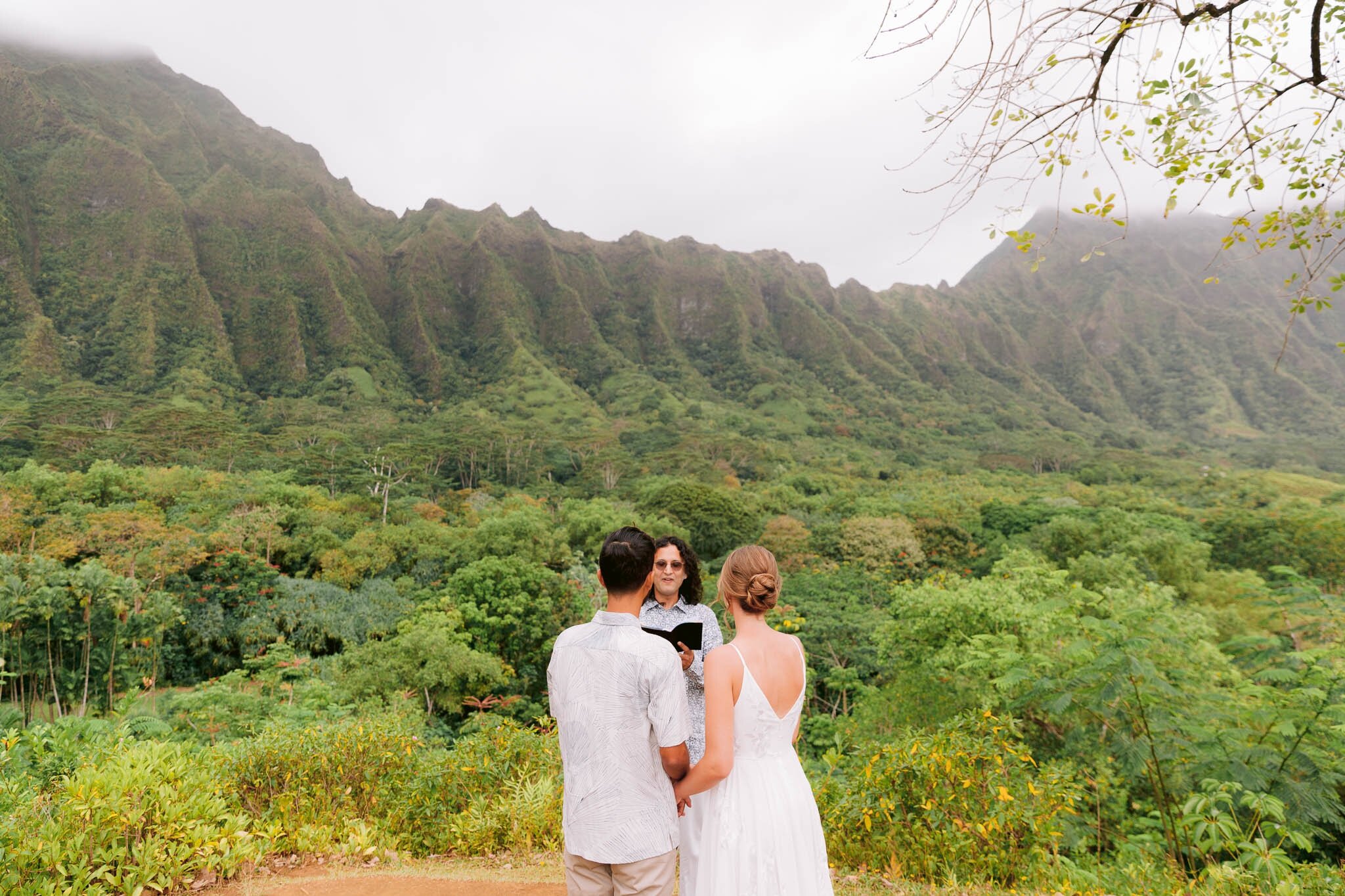 Elopement at Ho'omaluhia Botanical Garden - Oahu Engagement Photographer - Kualoa Ranch Wedding