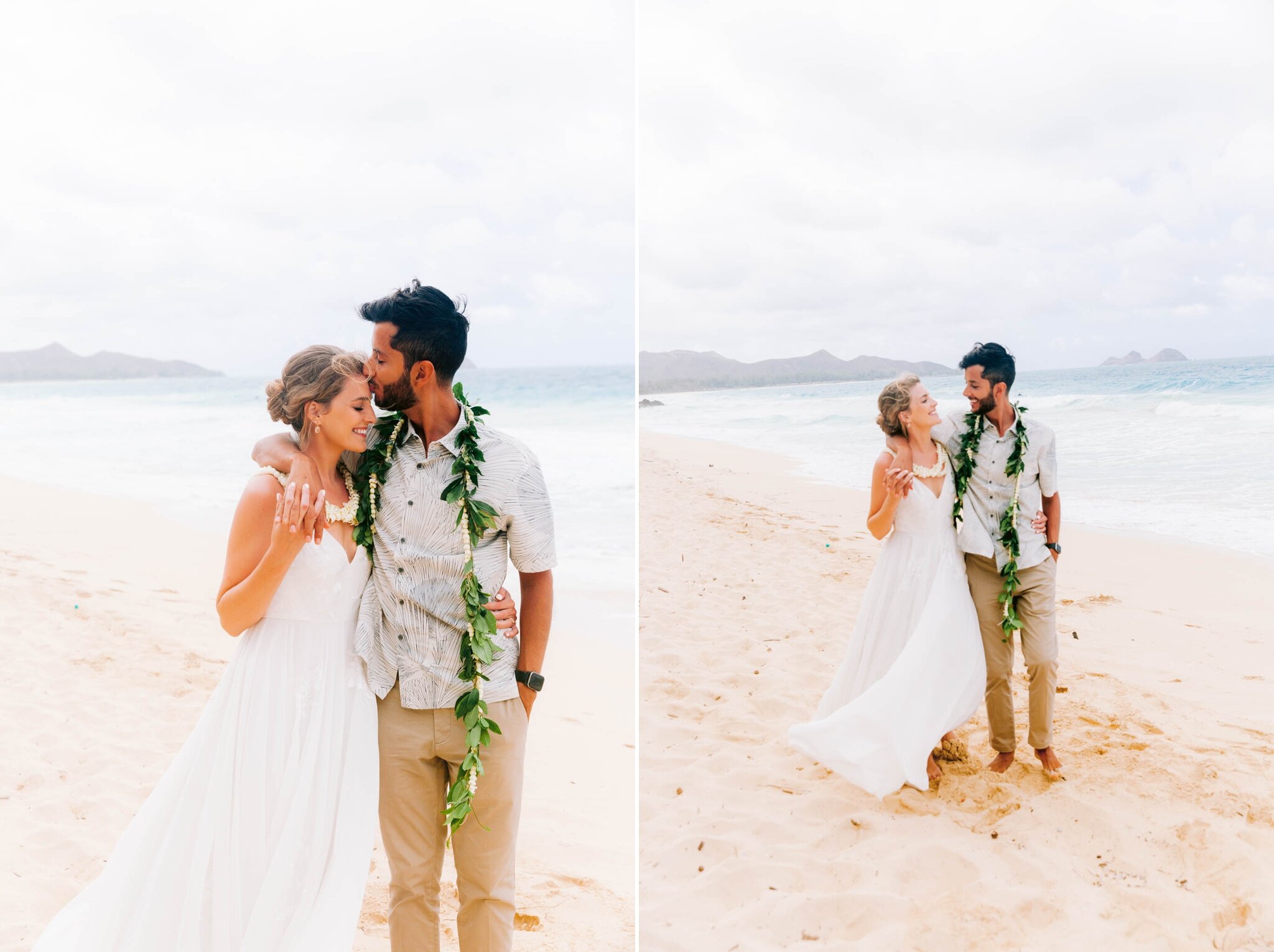 Elopement at Waimanalo Beach Park - Oahu Engagement Photographer