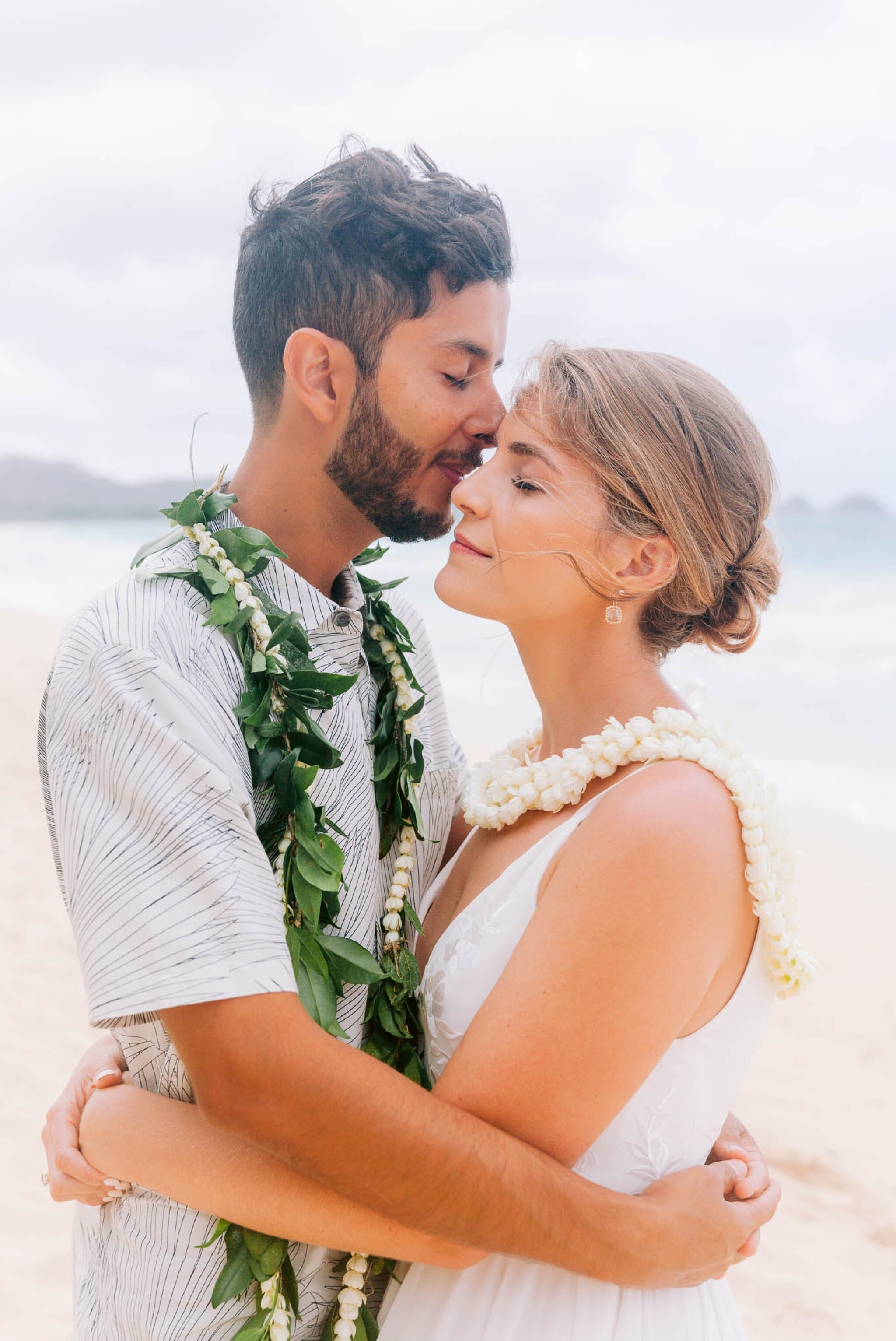 Elopement at Waimanalo Beach Park - Oahu Engagement Photographer