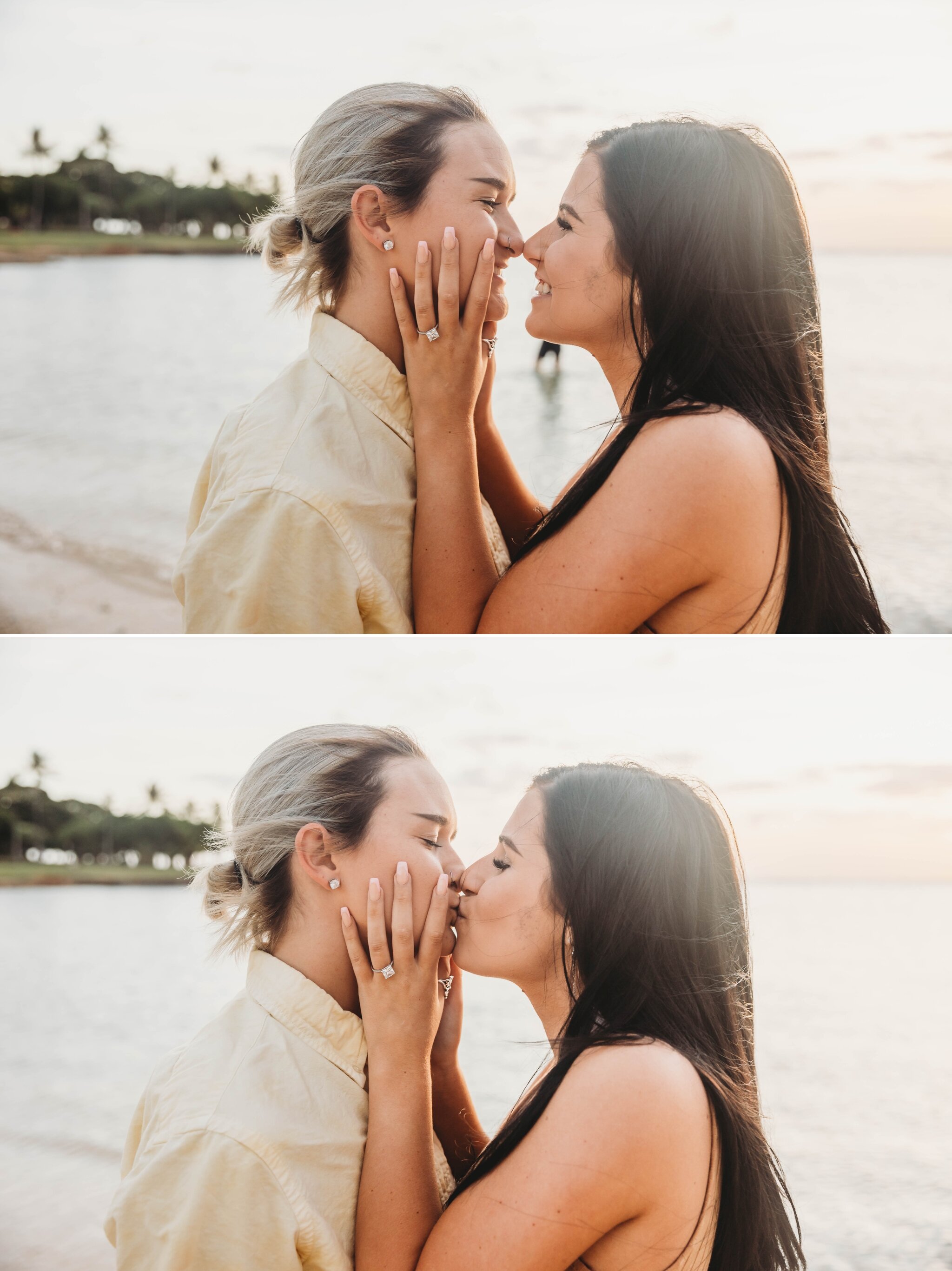 Proposal at Ala Moana Beach Park - Oahu LGBTQ Engagement Photographer