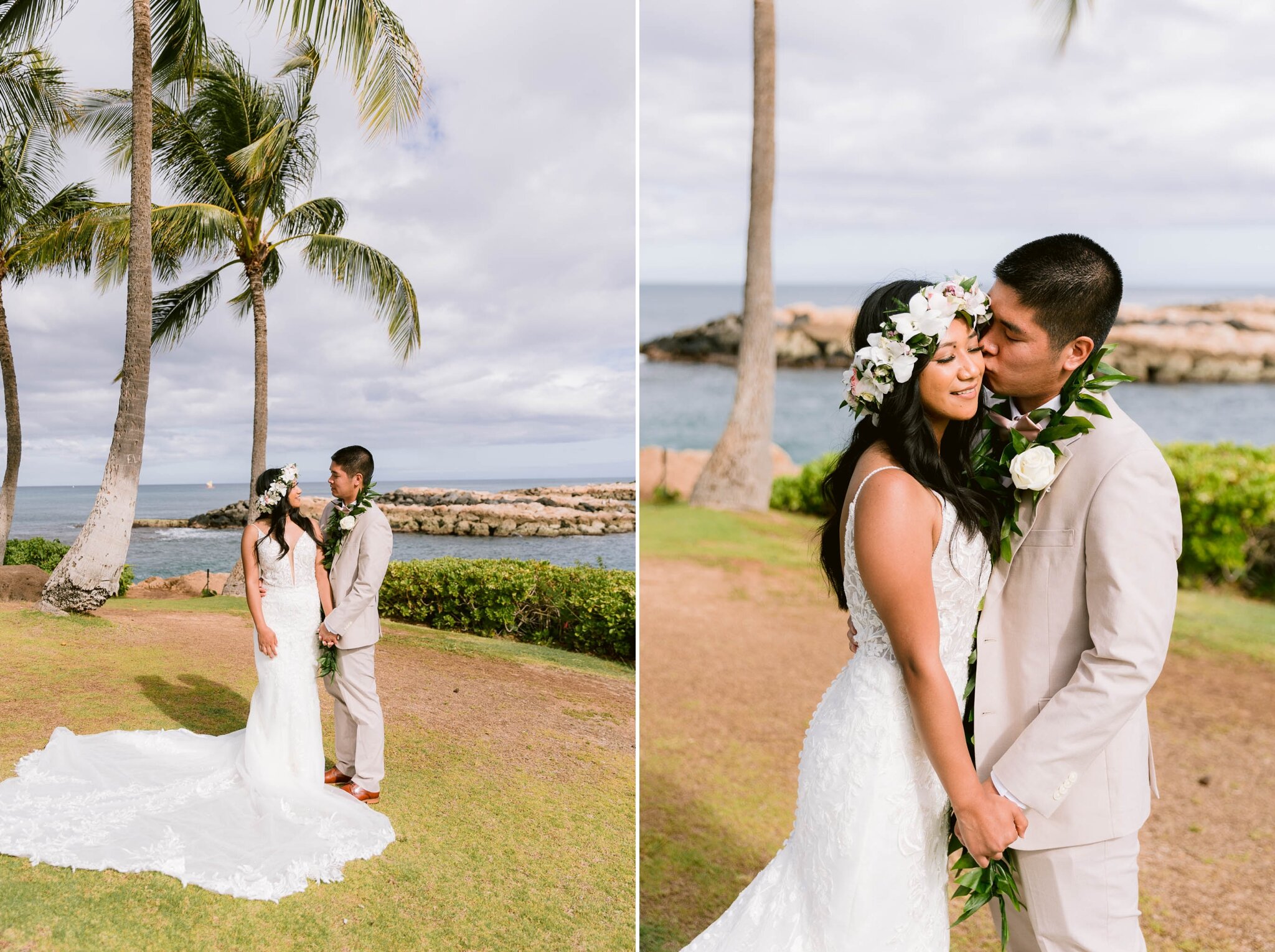 Intimate Wedding at Paradise Cove, Ko Olina - Oahu Hawaii Engagement Photographer