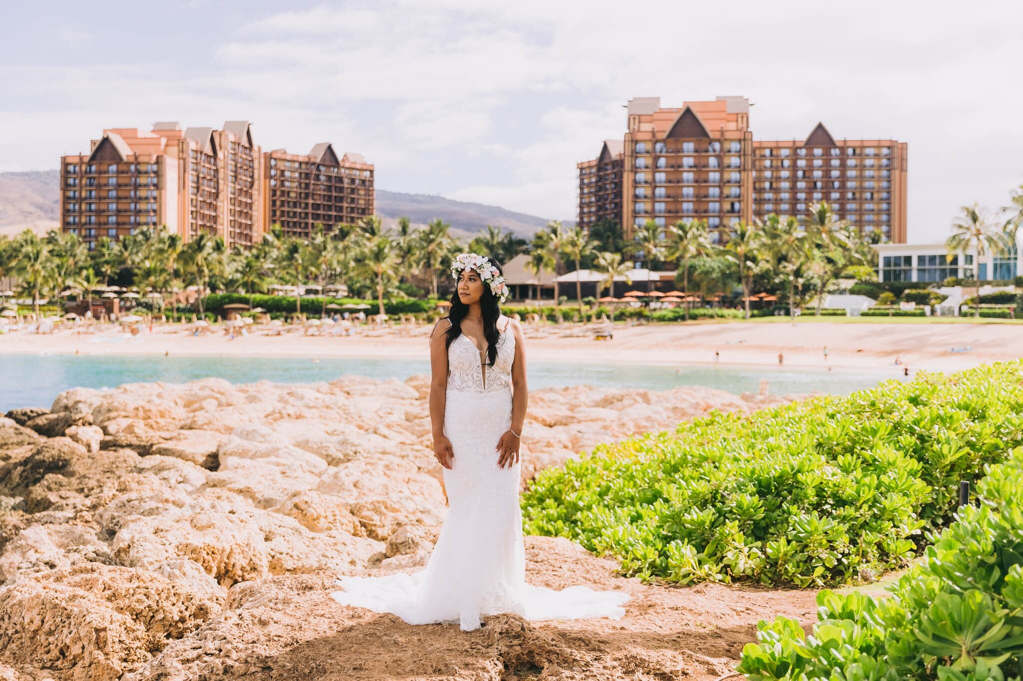 Disney Aulani Wedding Portrait - Oahu Hawaii Engagement Photographer