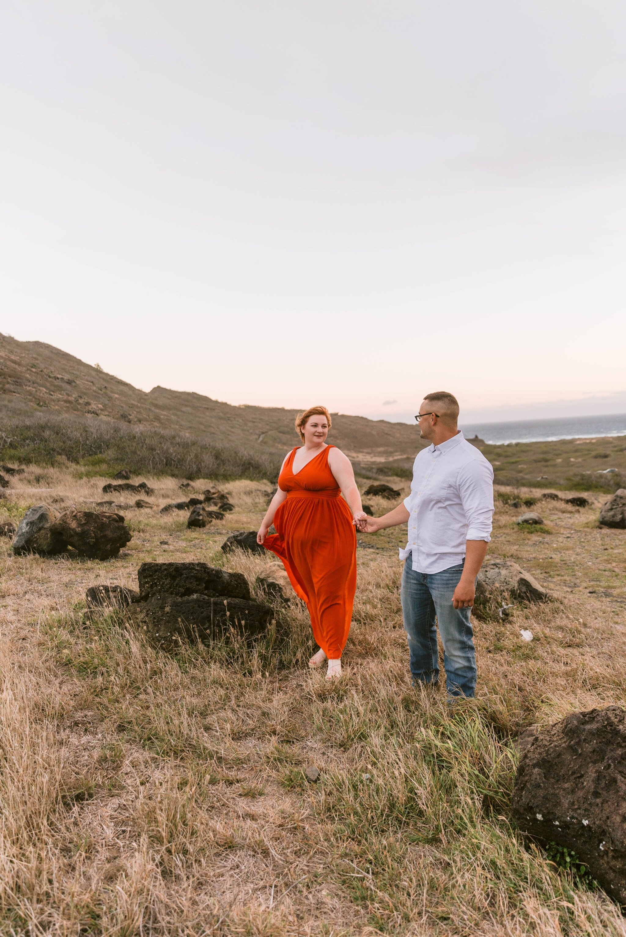 Dramatic Engagement Session at Makapuu Lookout - Honolulu Couples Photographer