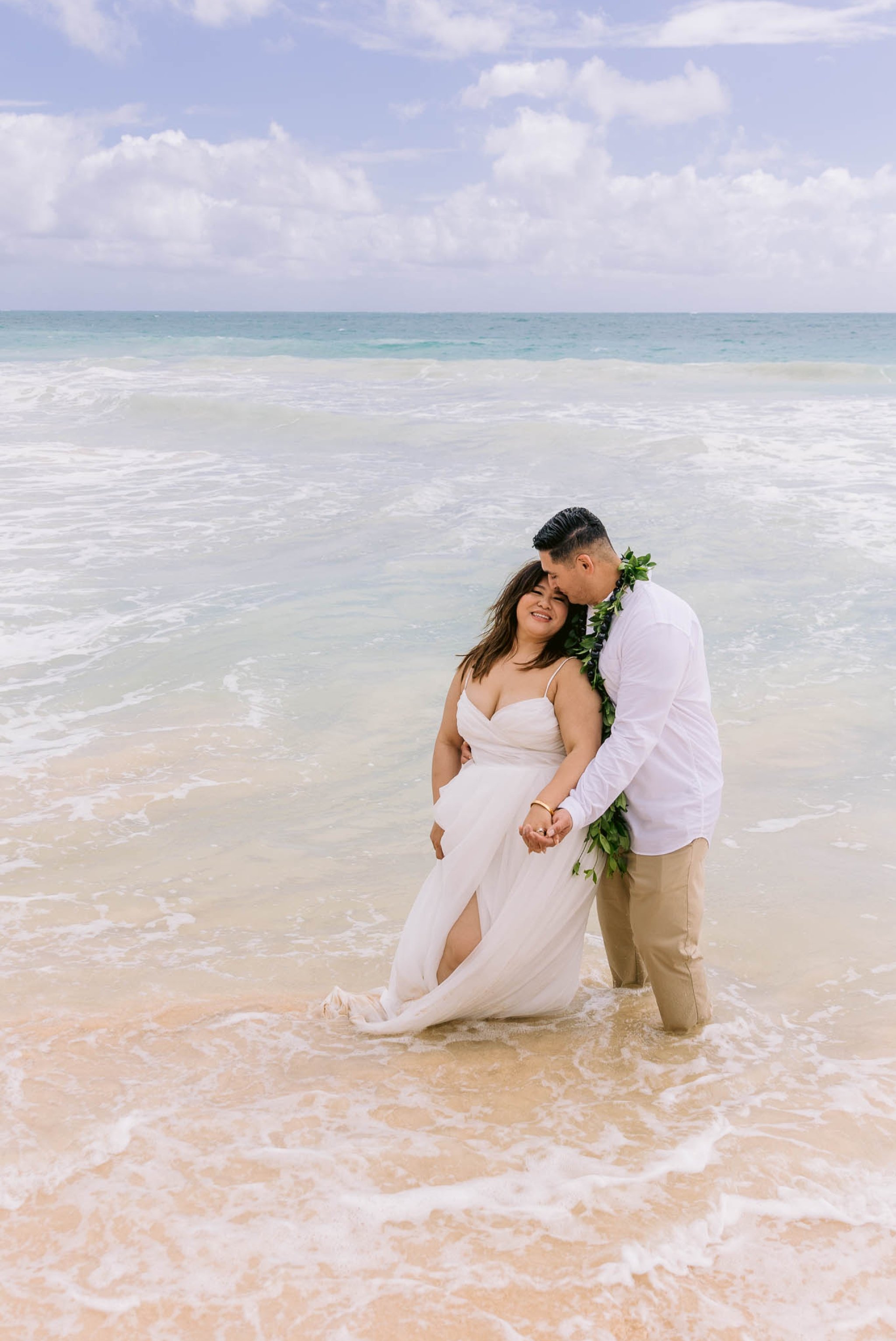 Amy + Joe - Elopement at Waimanalo Beach - Oahu Wedding Photographer