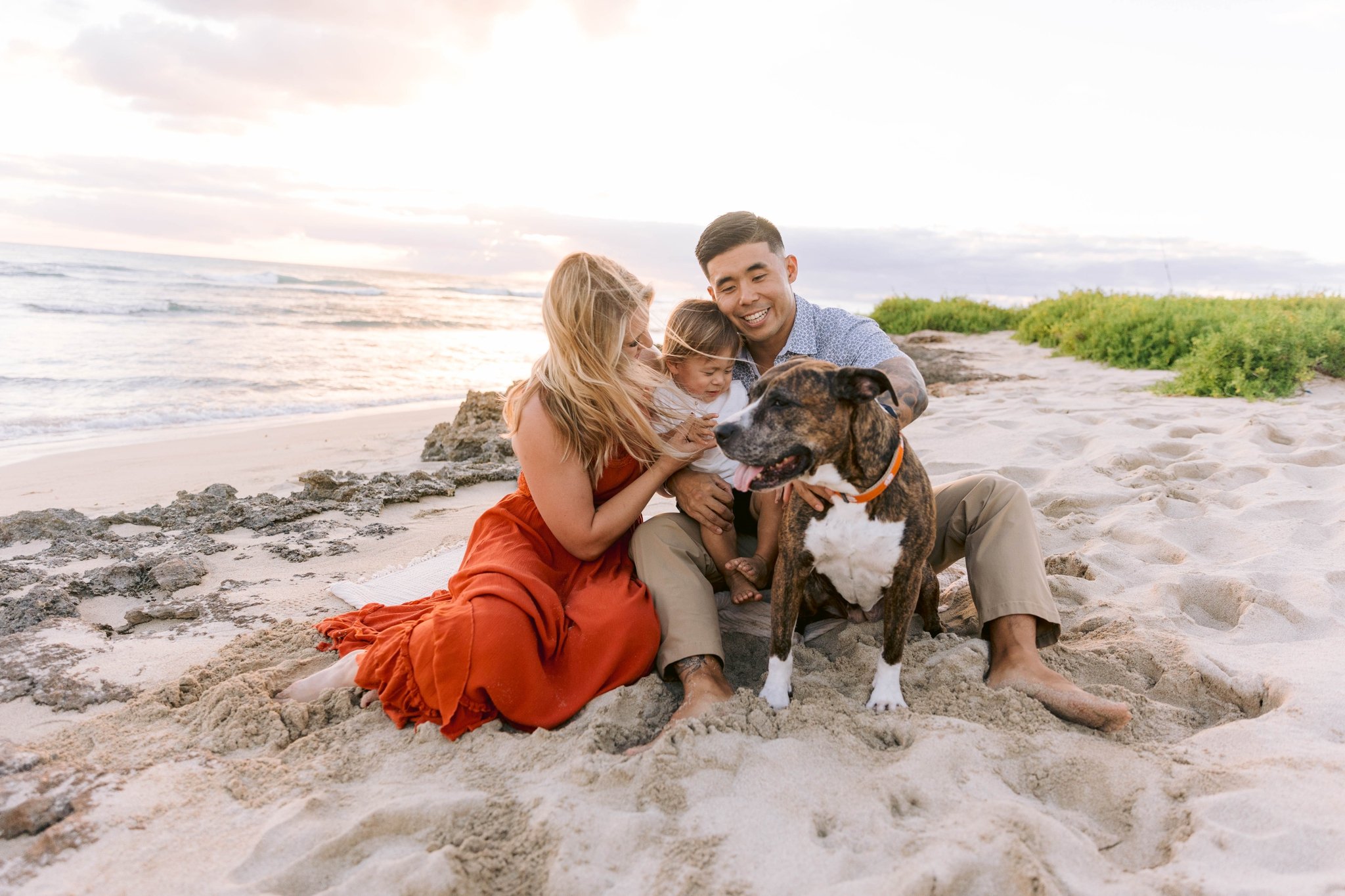 Sunset Family Photographer in Oahu Hawaii - Barbers Point Beach Park 