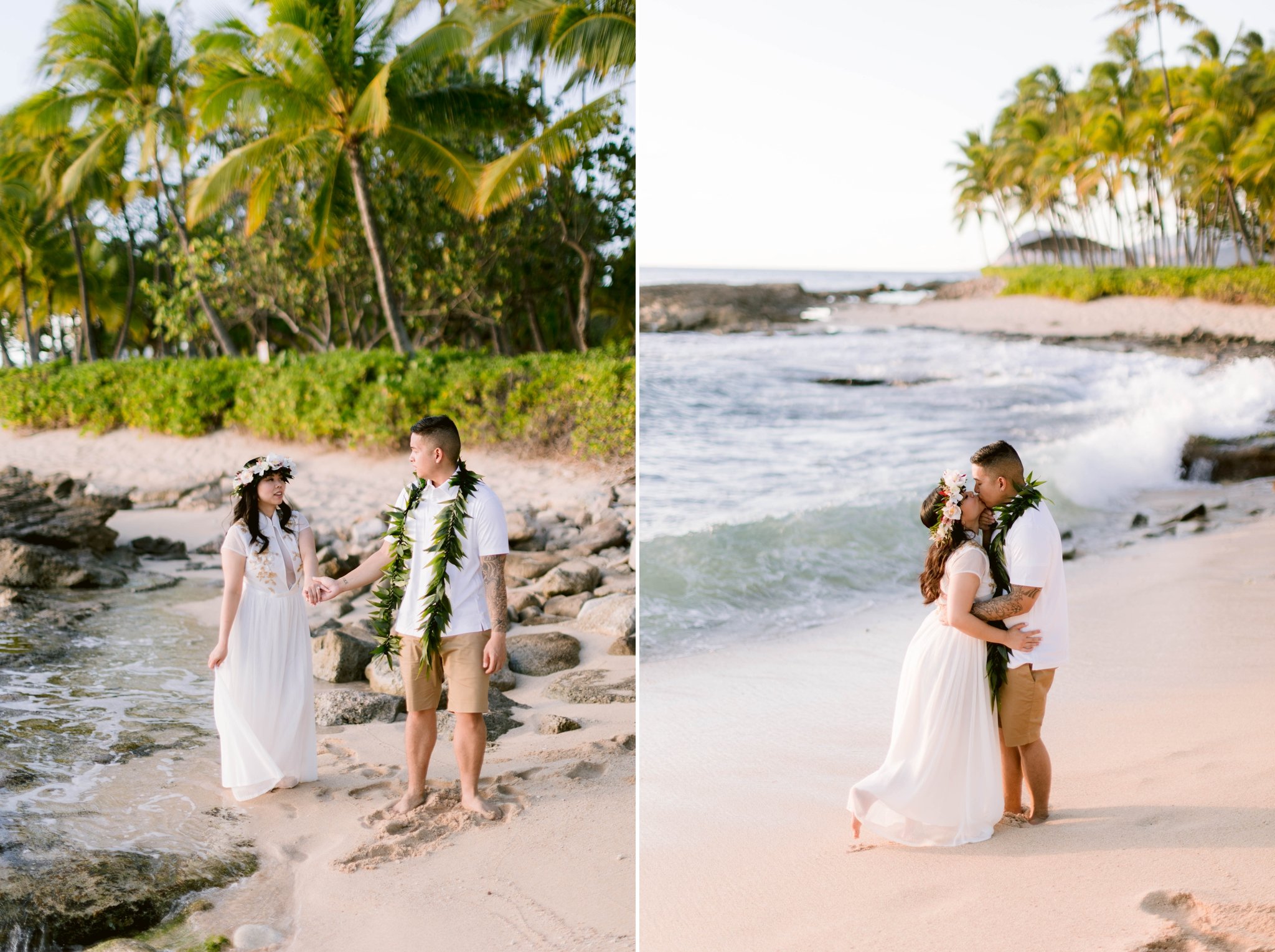 Ko Olina Secret Beach Engagement Session - Oahu, Hawaii Photographer 