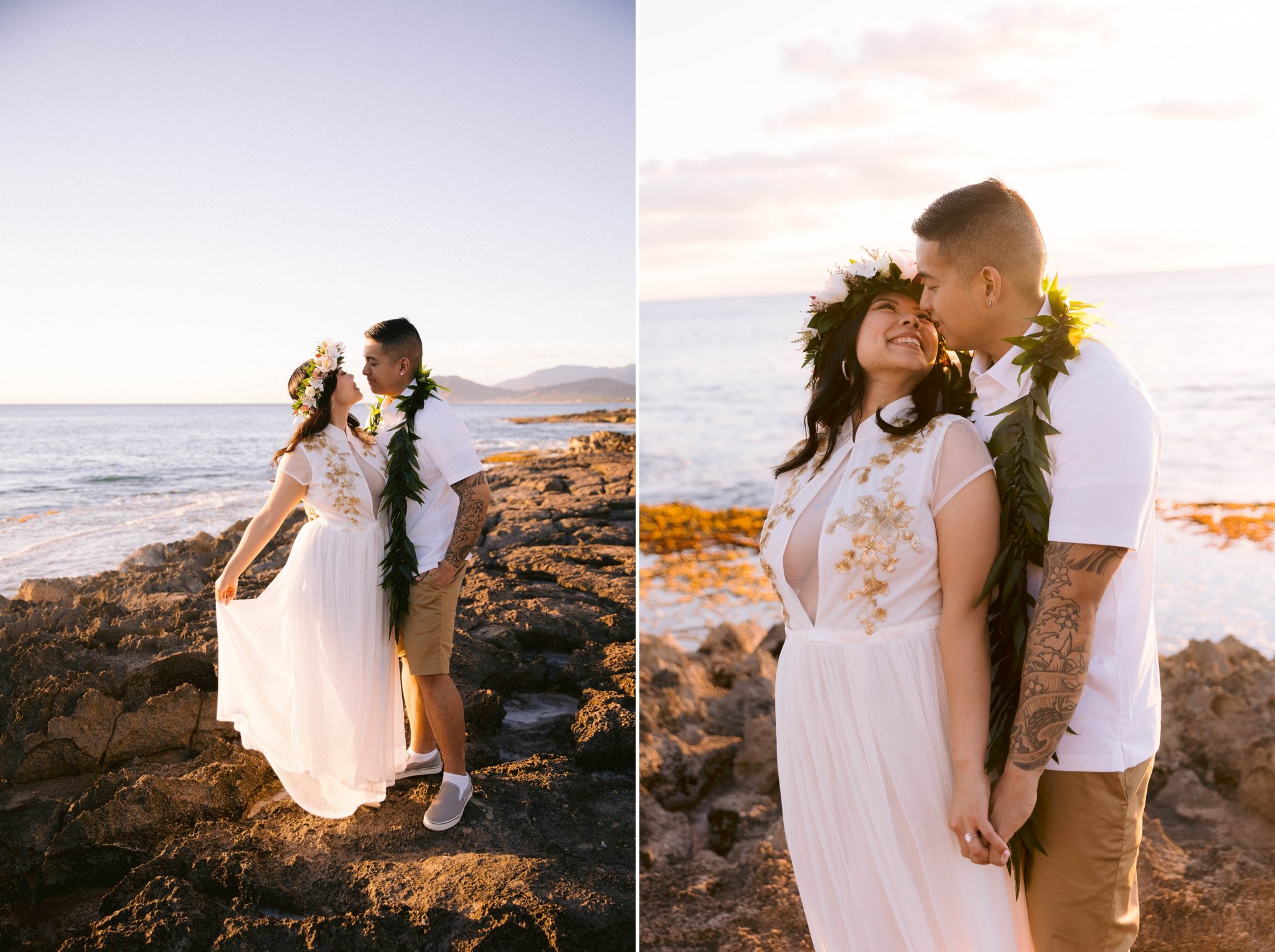 Ko Olina Secret Beach Engagement Session - Oahu, Hawaii Photographer 