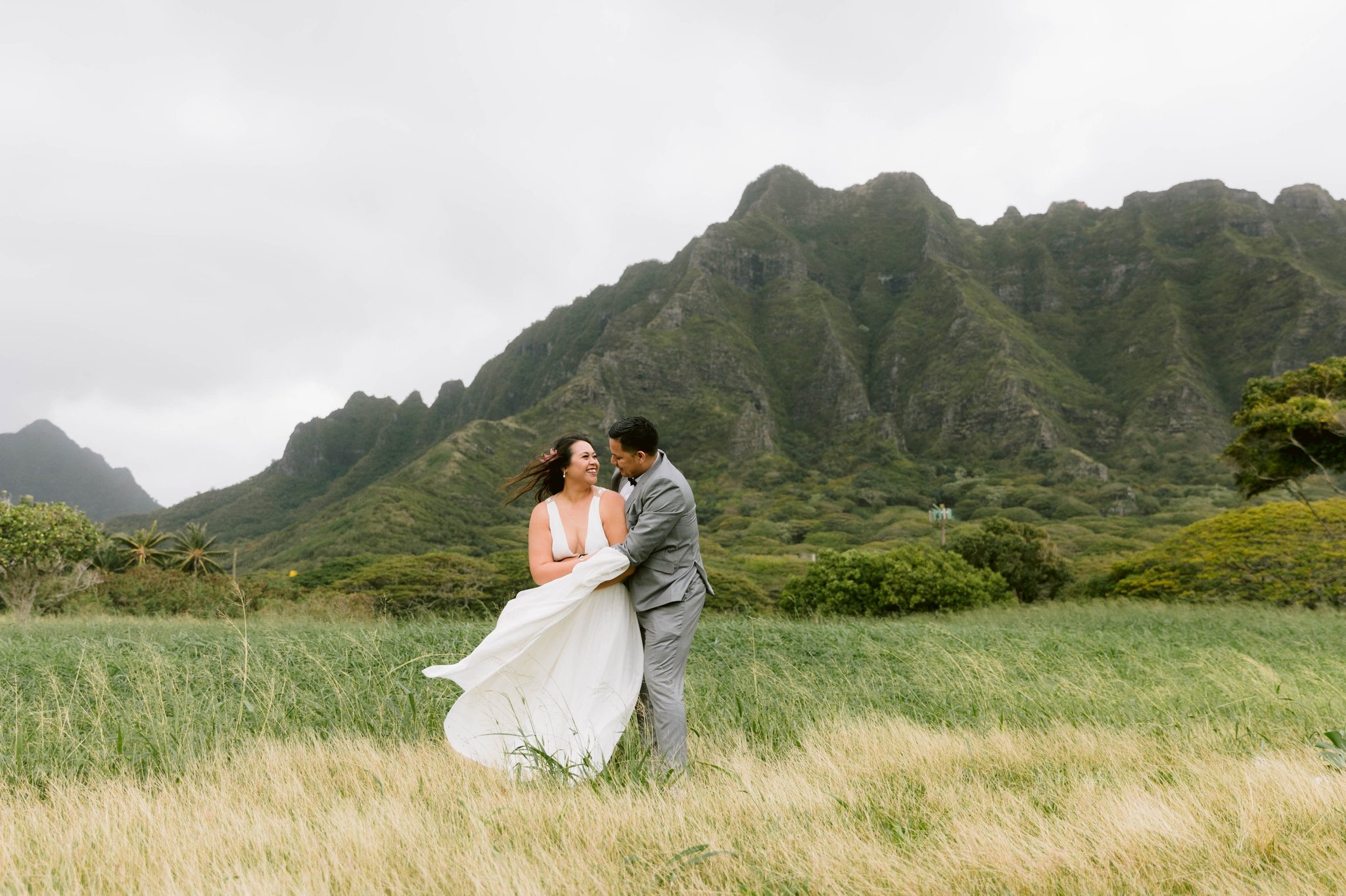 Wedding Photography at Kualoa Ranch - Fun Adventure Elopement in Oahu - Hawaii Wedding Photographer