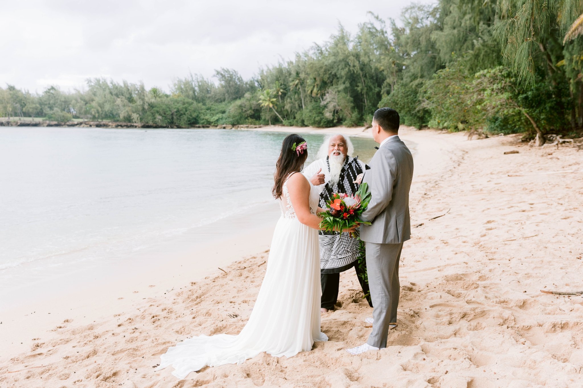Elopement at Kawela Beach Park - Oahu Hawaii Wedding Photographer
