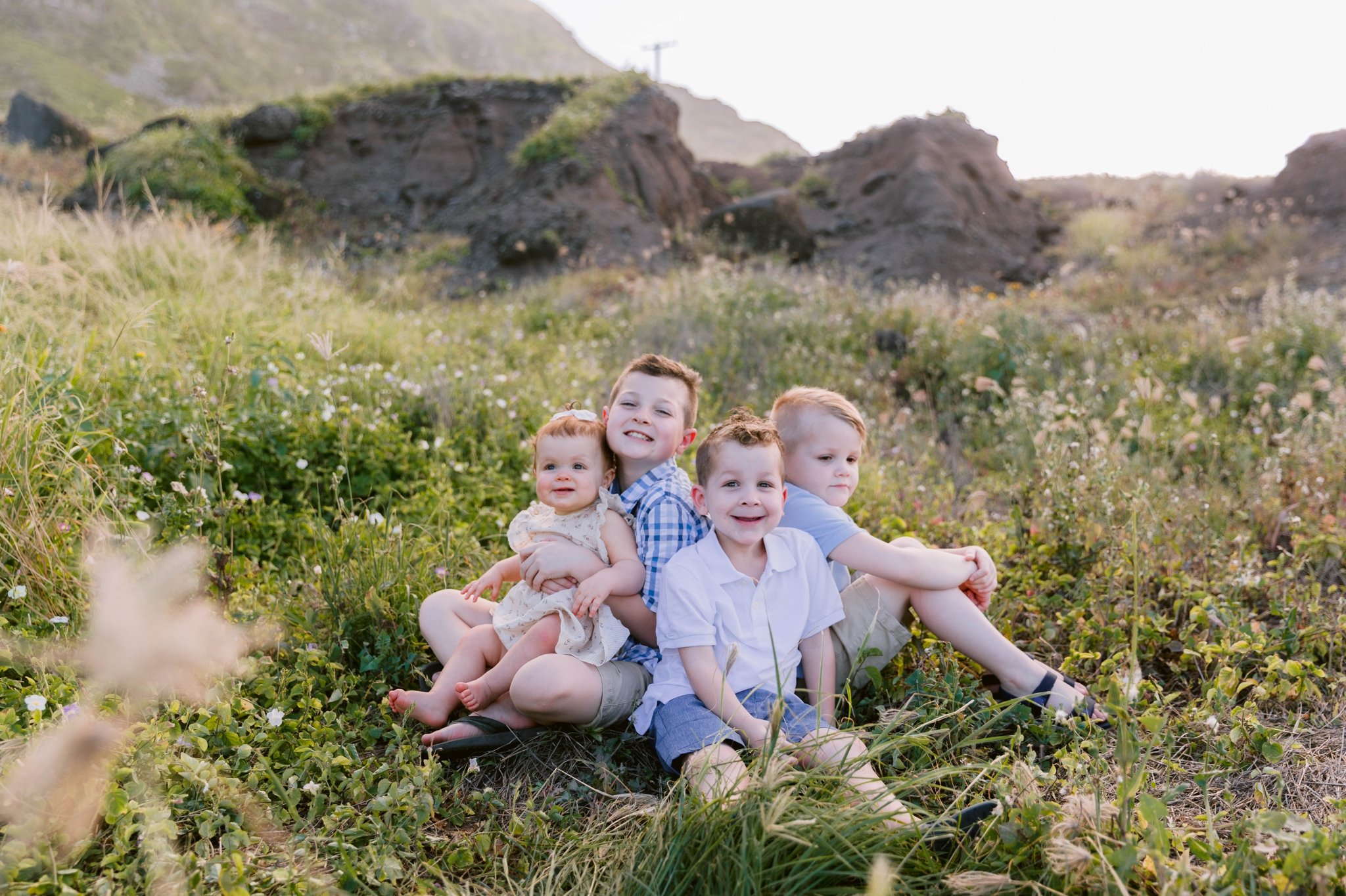 Boho Lifestyle Family Photography Session - Kaena Point Trail - Oahu, Hawaii 