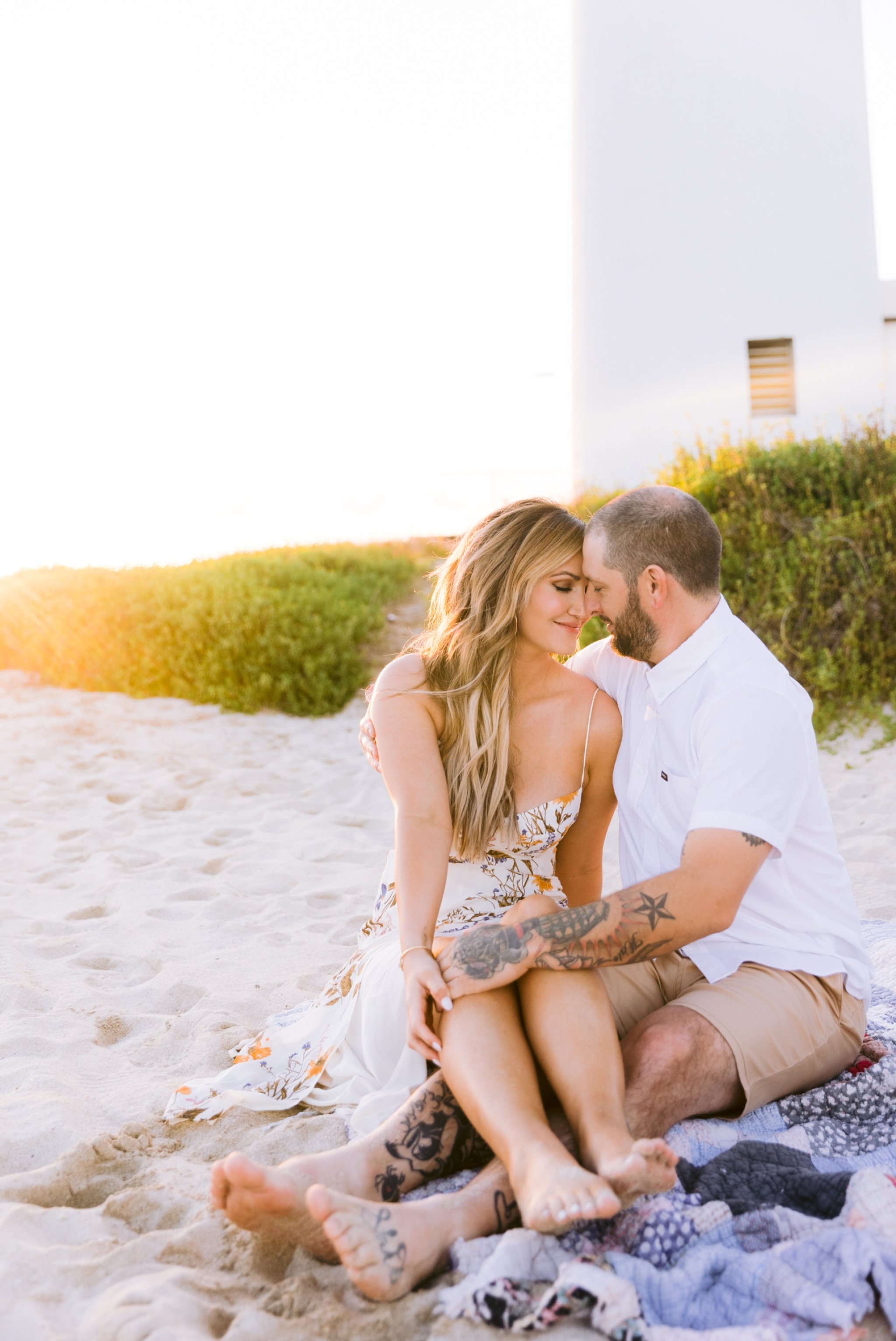 Sunset Engagement Photography at Barbers Point Beach Park - Oahu Couples Photographer