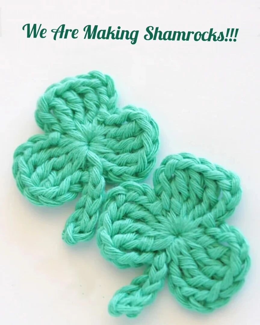 Come to Stitch Night tonight at 5-7p.m. We are making Shamrocks for St Patrick's Day. There are knit and crochet patterns available through Ravelry and we have tons of beautiful green yarn! Join the fun!!! Of course the kettle will be brewing. #lys #