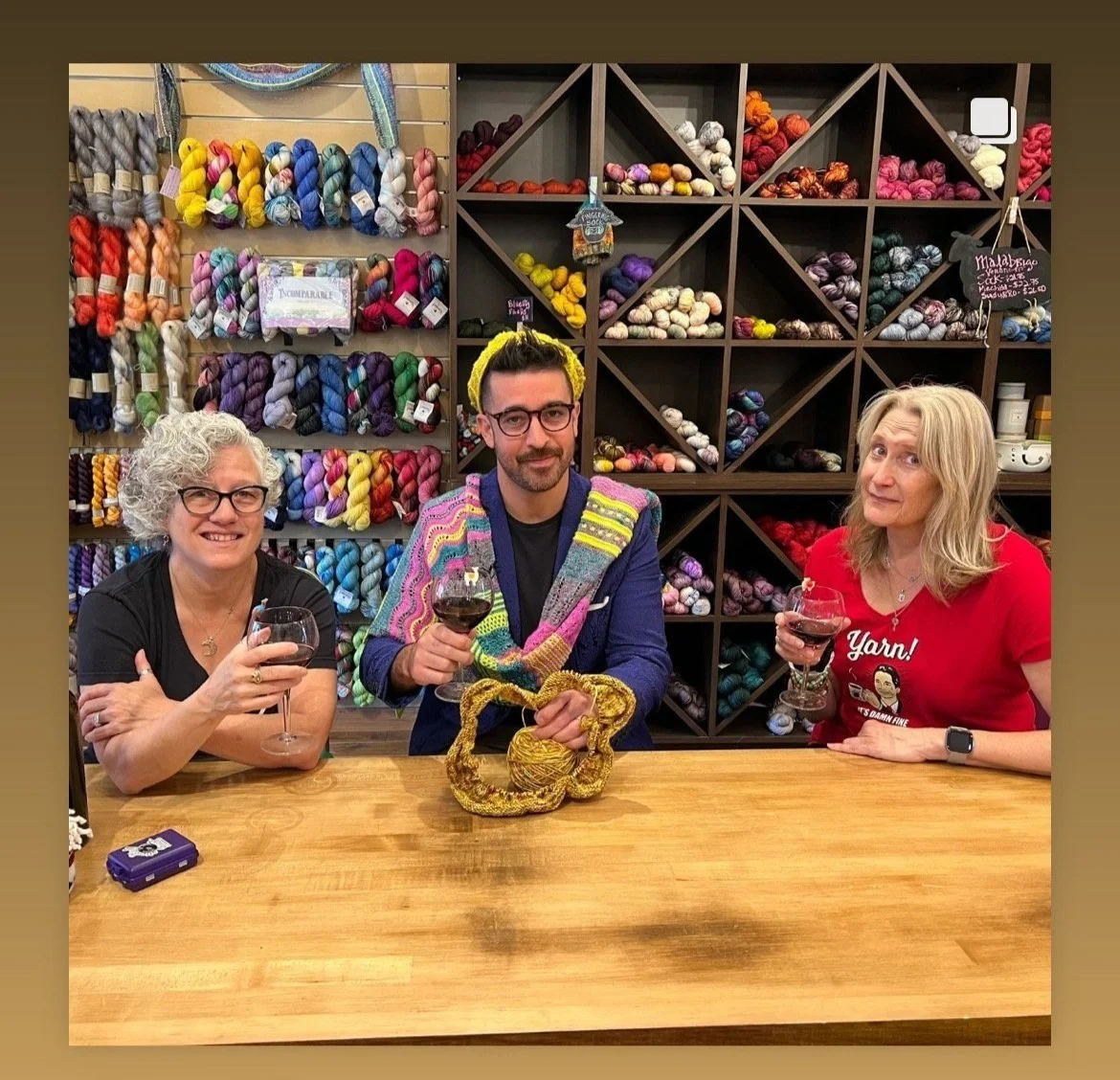 Owners Dawn and Sherri sitting with NBC Host Paul Costabile