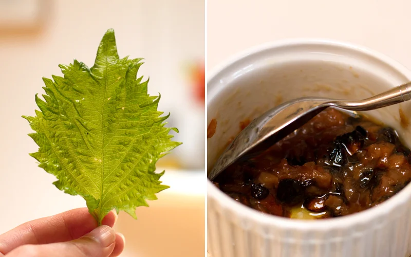 The Sauce : ume, crispy garlic, olive oil, soy sauce, mirin