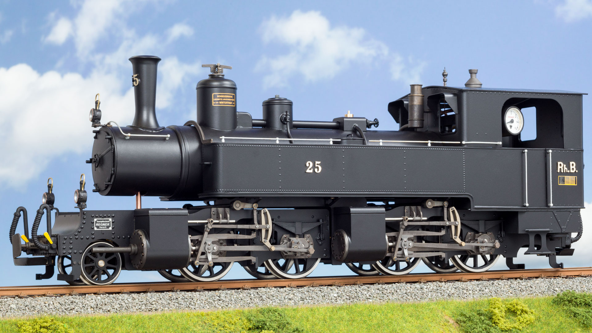  die Mallet-Dampflok Nr. 25 der Rhätischen Bahn als Live-Steam Modell von Regner 