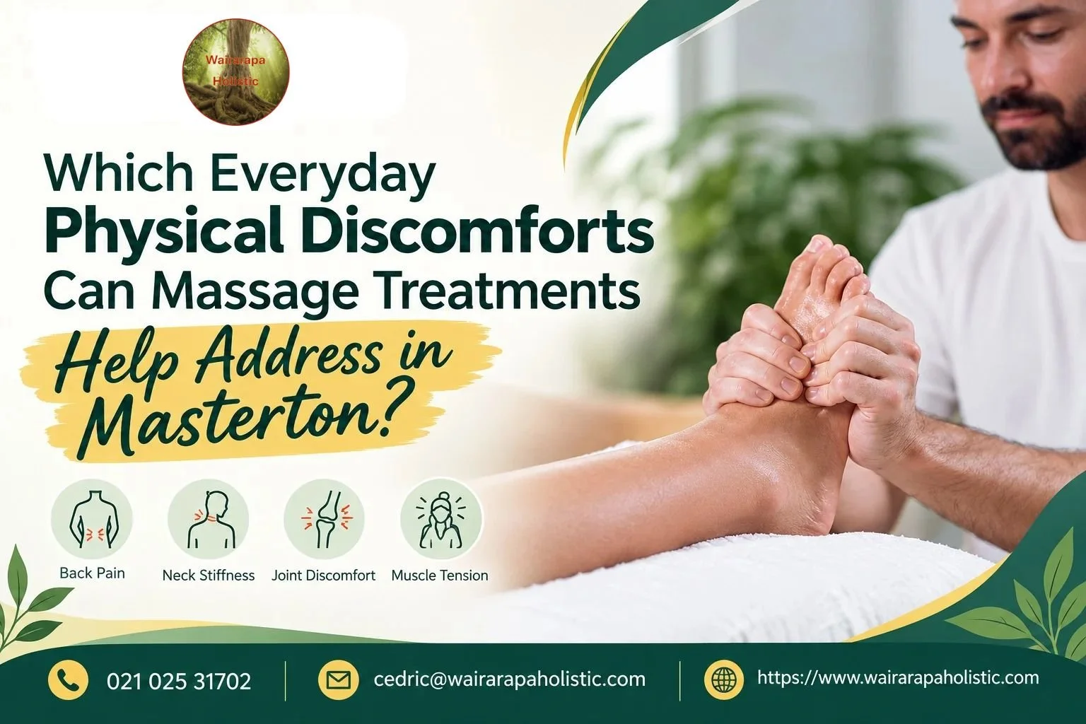 Which Everyday Physical Discomforts Can Massage Treatments Help Address in Masterton?