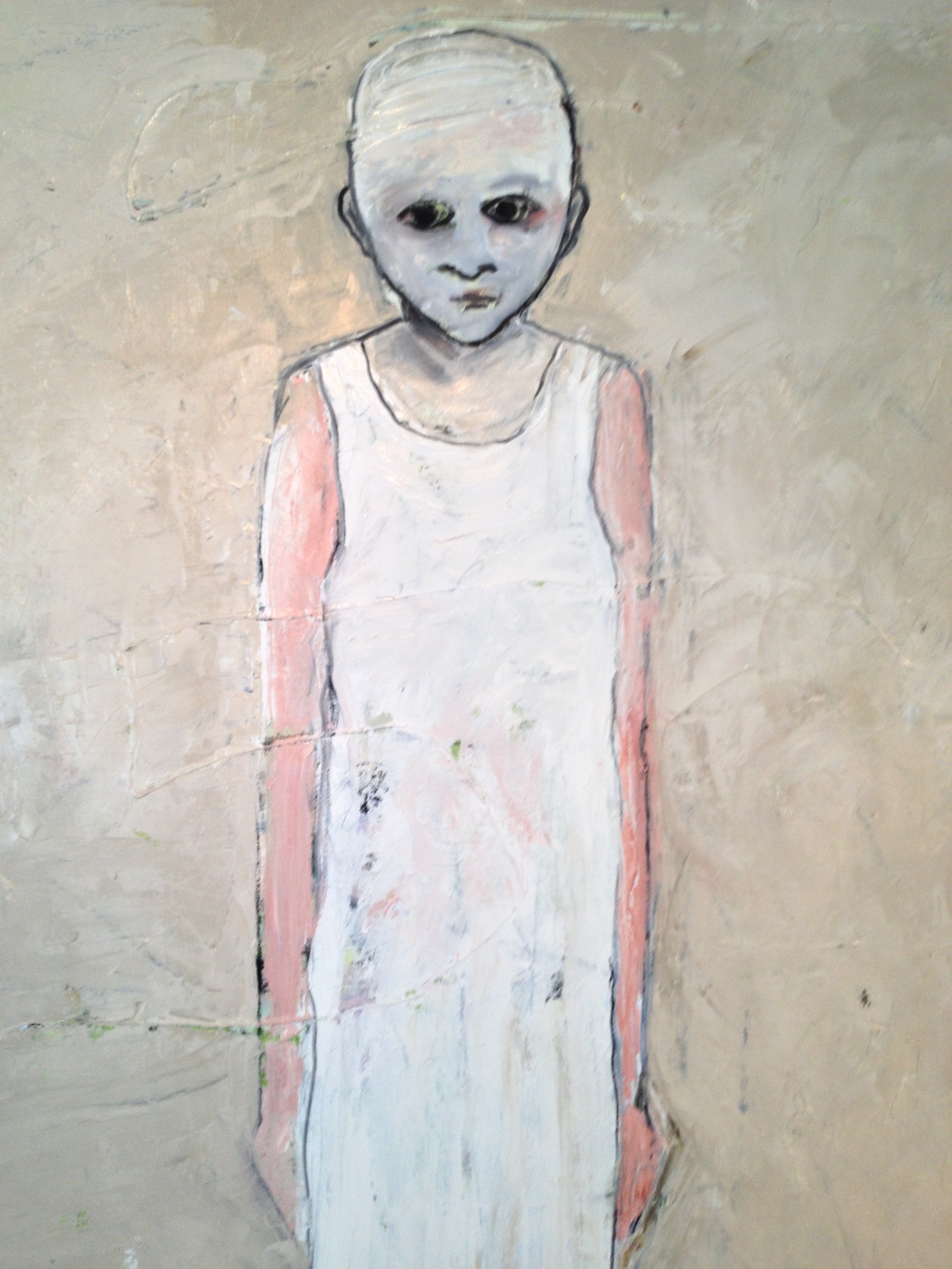 "Min engel" olie på lærred 200x120, detalje