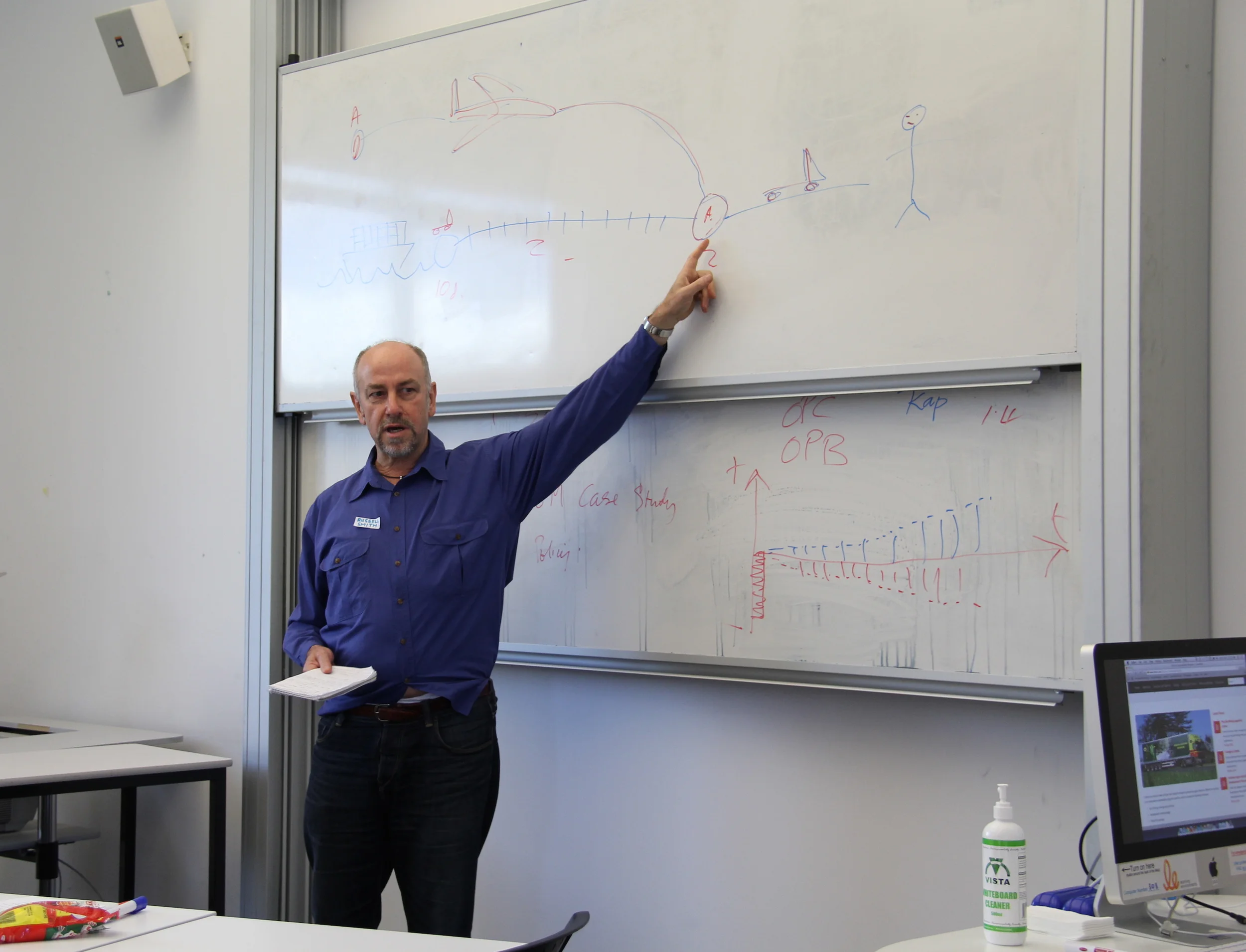 Russell making a point of a multi-modal transport hub.