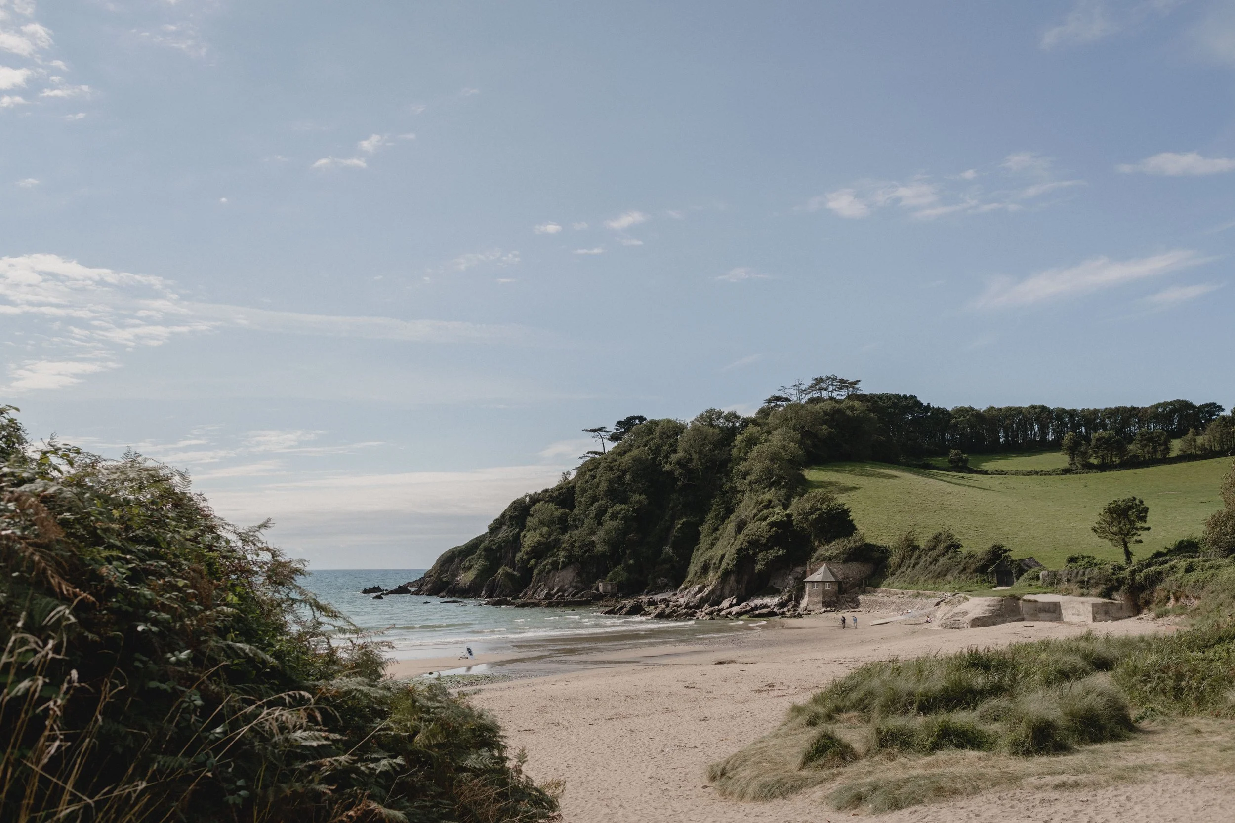 Mothercambe bay in Devon in the autumn