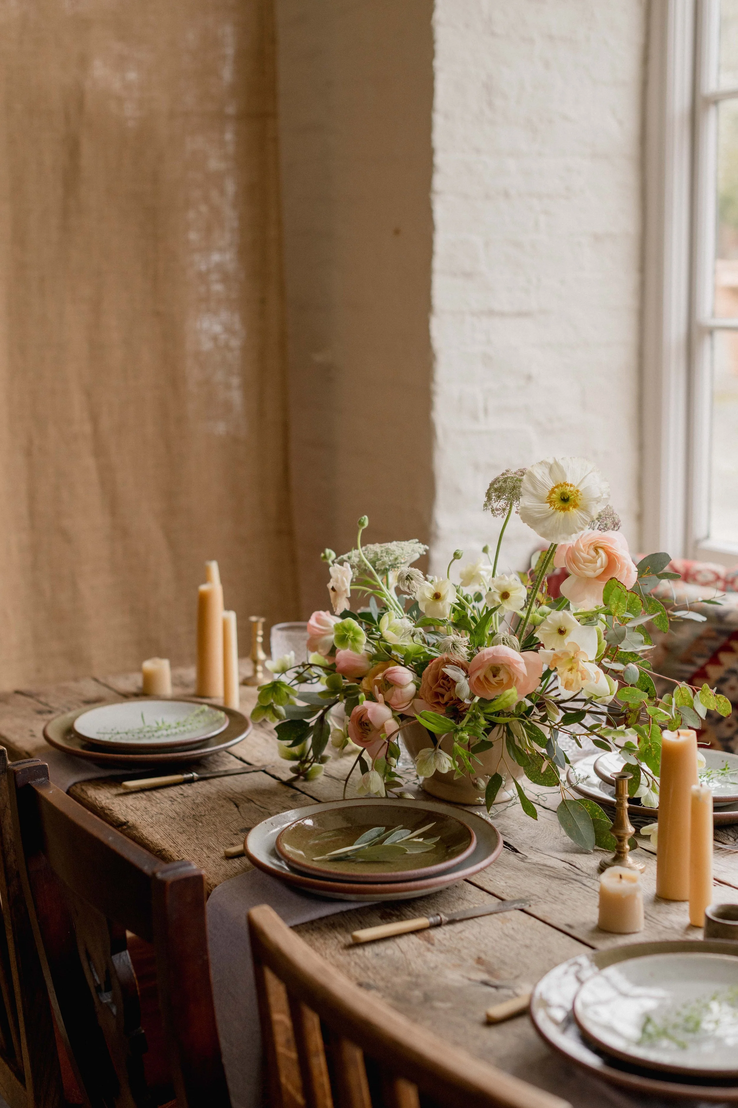 The New Yard restaurant set up for a wedding