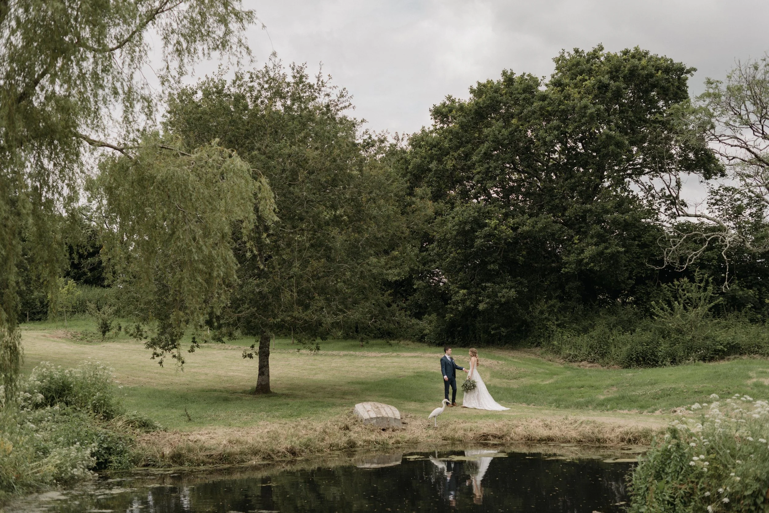 Renaissance inspired romantic wedding photography by the lake at Hareston manor weddings