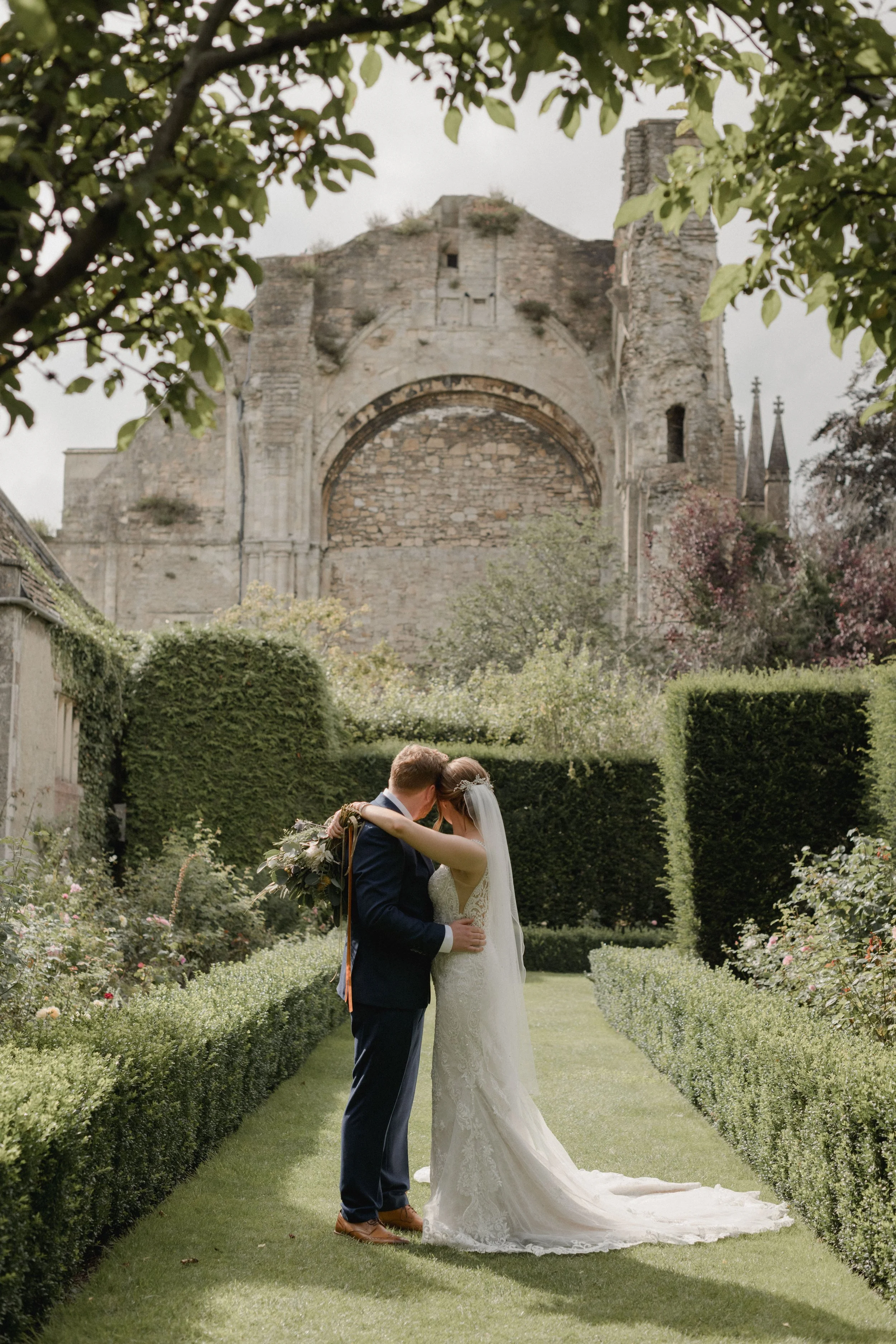 Malmesbury Abbey gardens in the Cotswolds