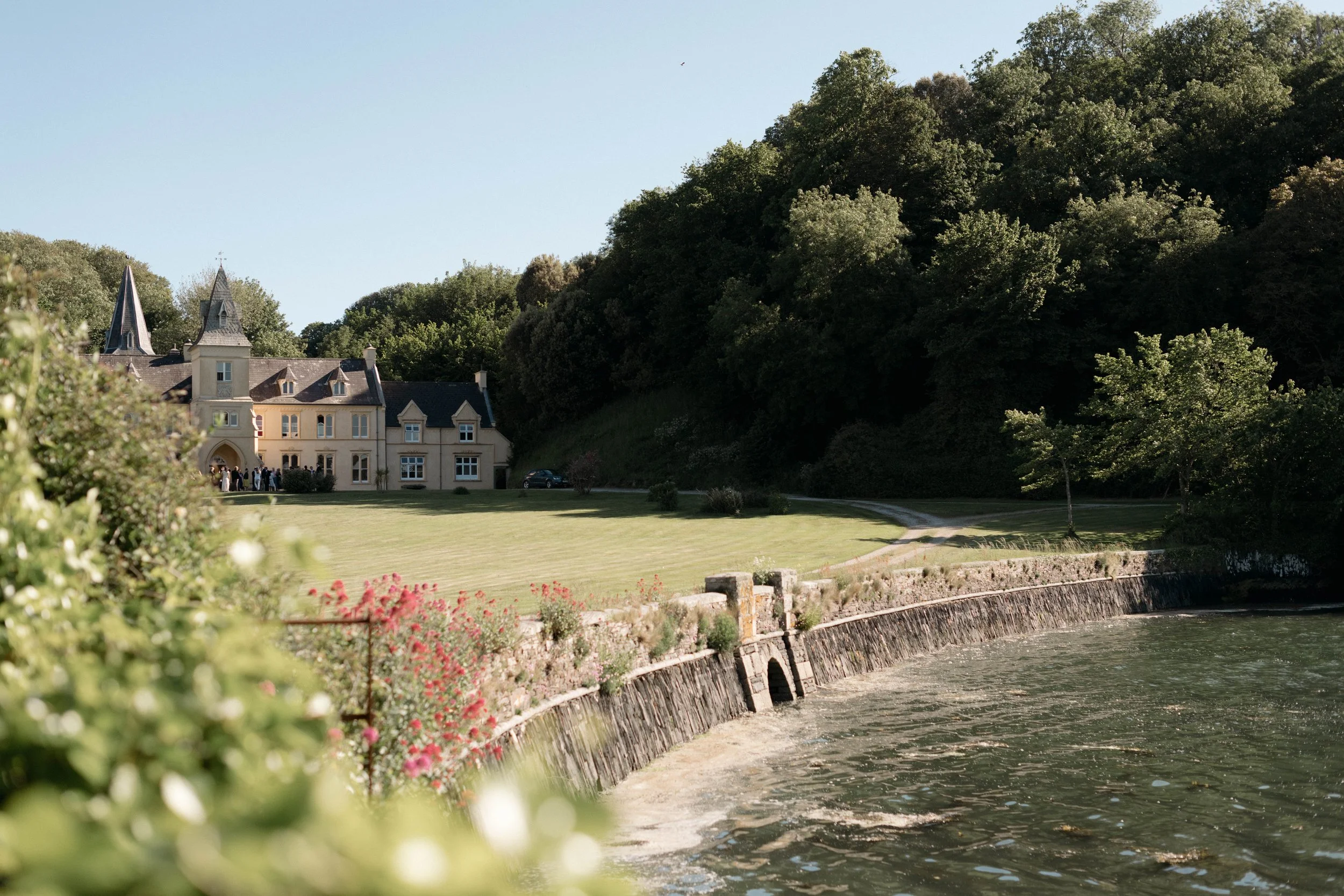 Place Manor a chateau style country house wedding venue in cornwall on the roseland peninsula
