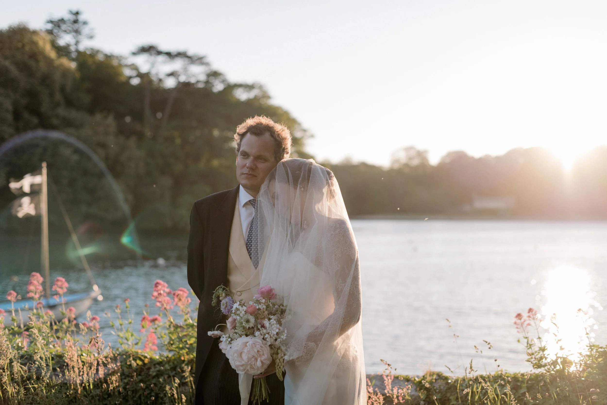 A wedding reception for an intimate wedding at Place Manor in Cornwall