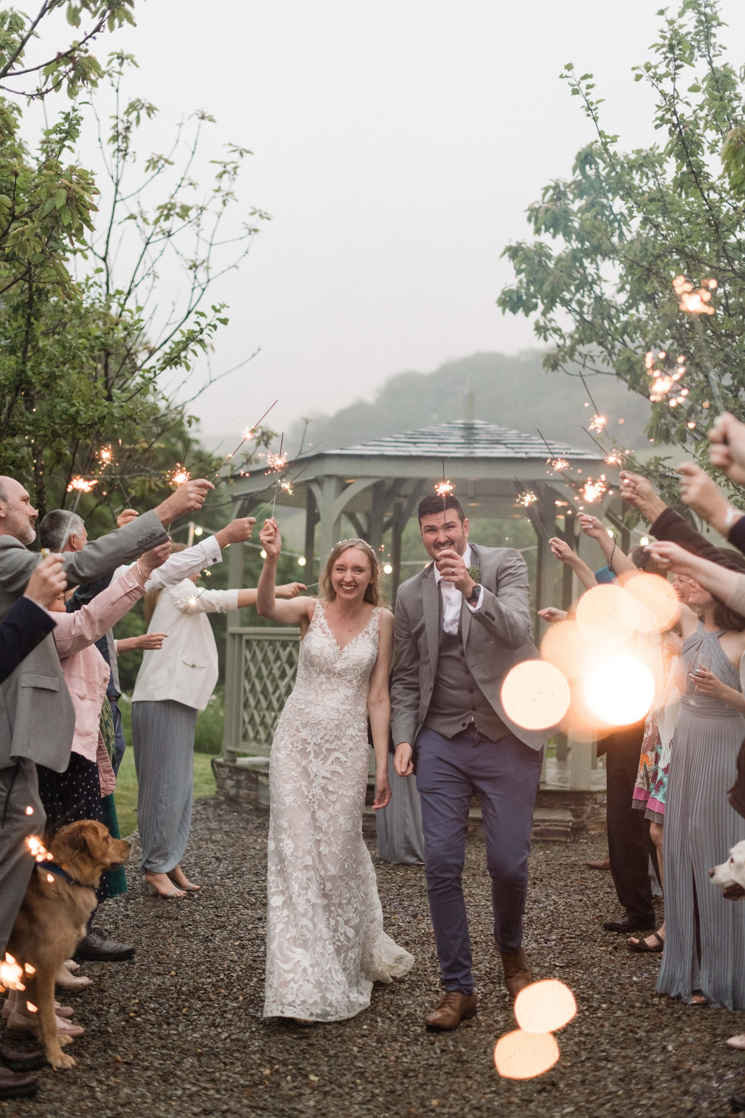 sparkler inspiration for spring outdoor wedding in cornwall