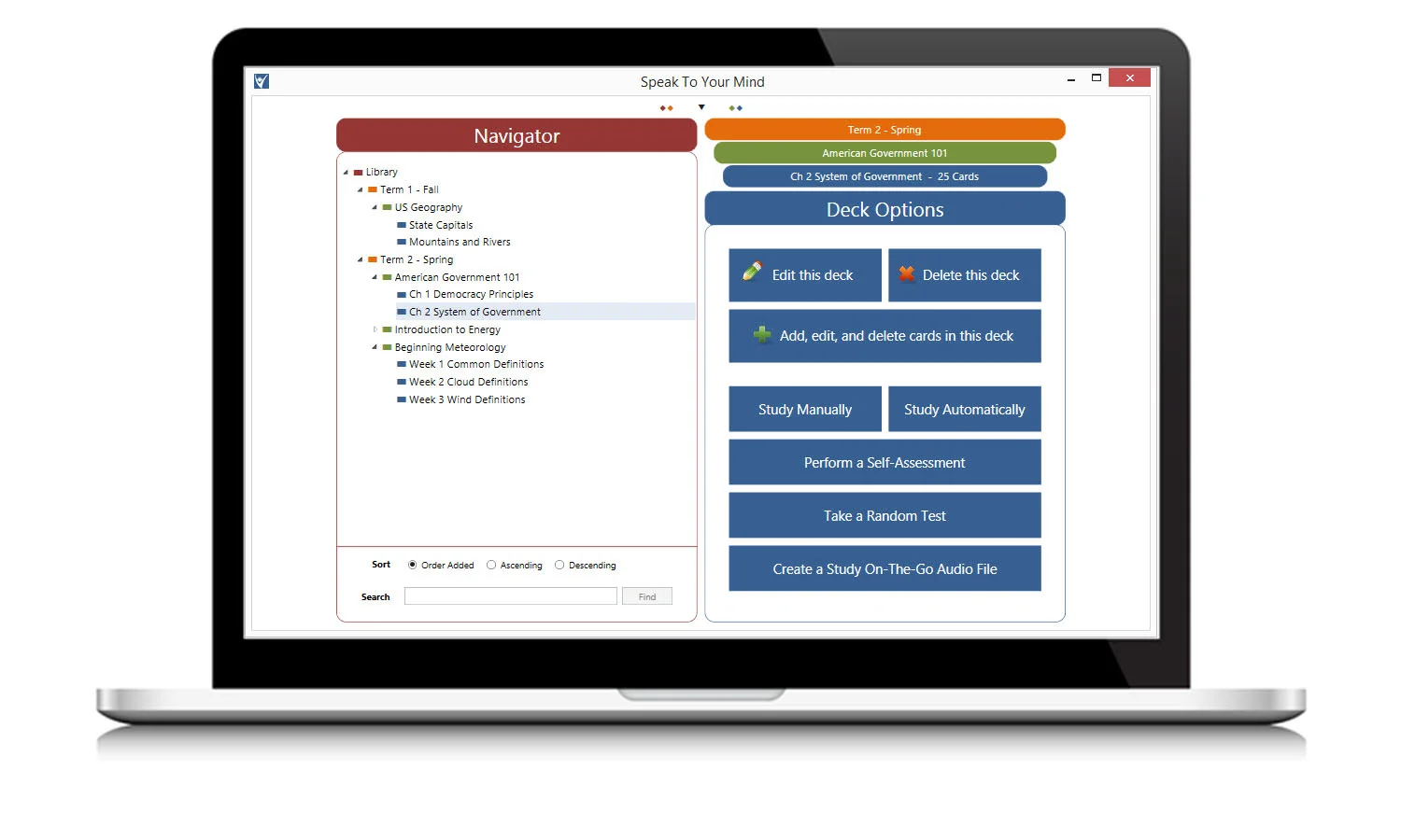 The friendly and efficient hub design makes it easy to optimize your study time while minimizing your time and effort to memorize your flashcards